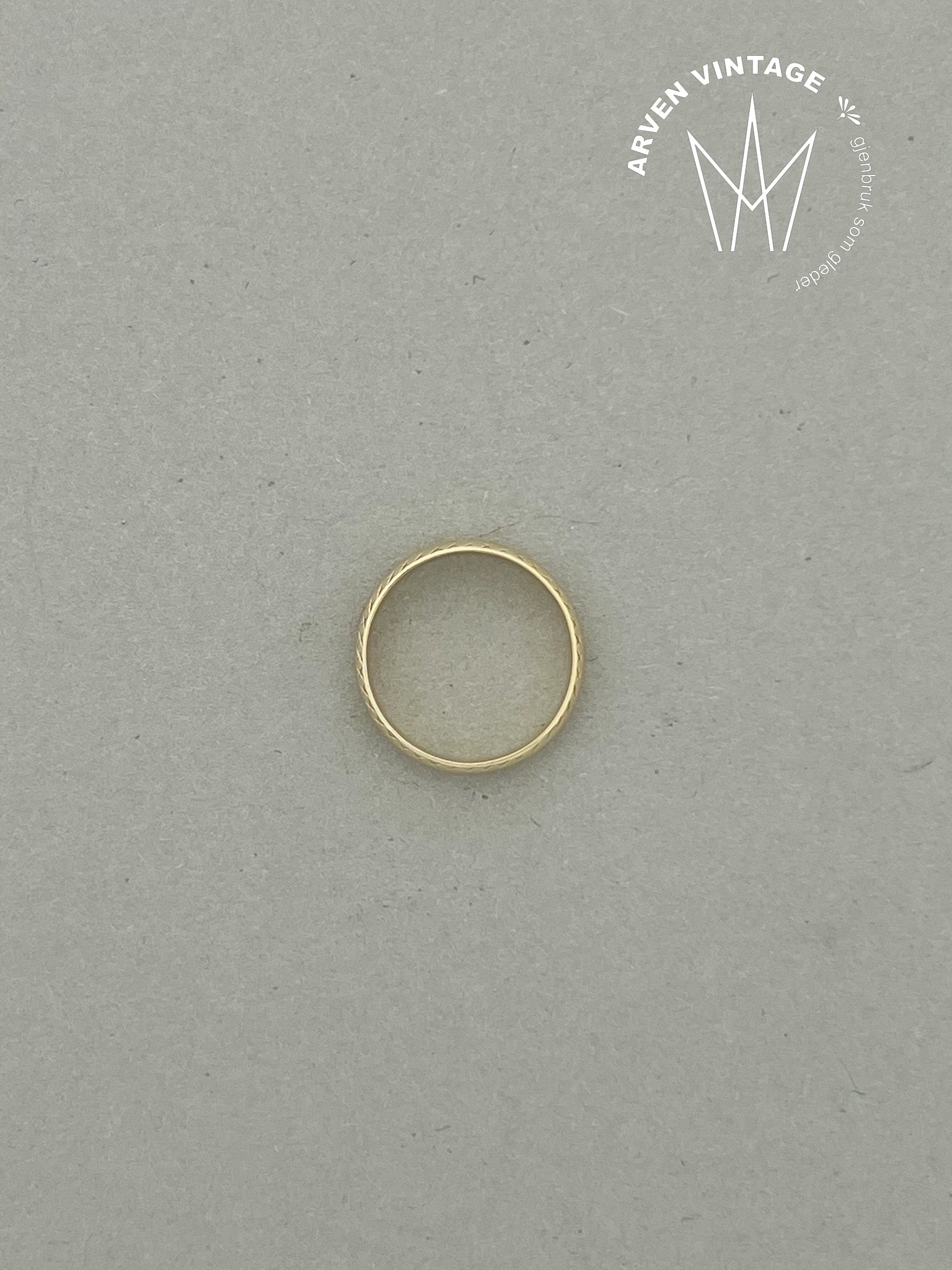 Vintage ring gult gull str 49