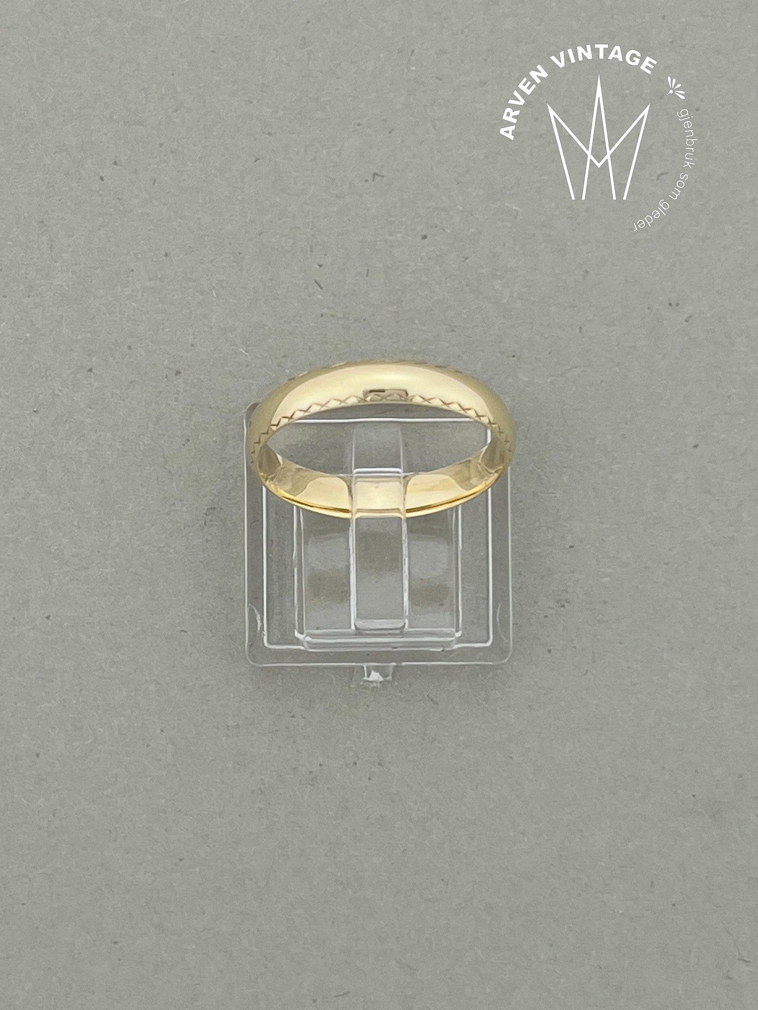 Vintage ring gult gull str 48