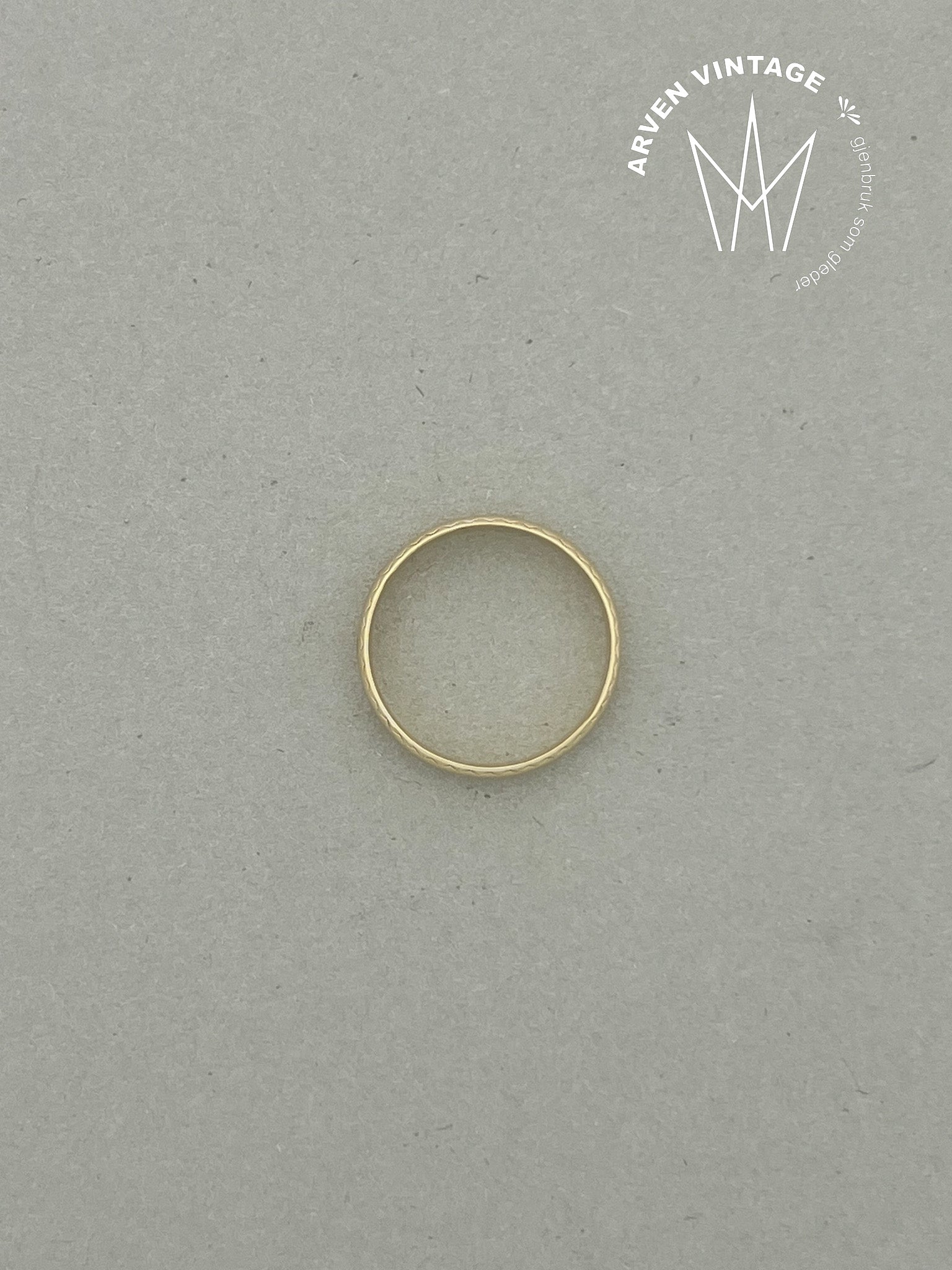 Vintage ring gult gull str 48