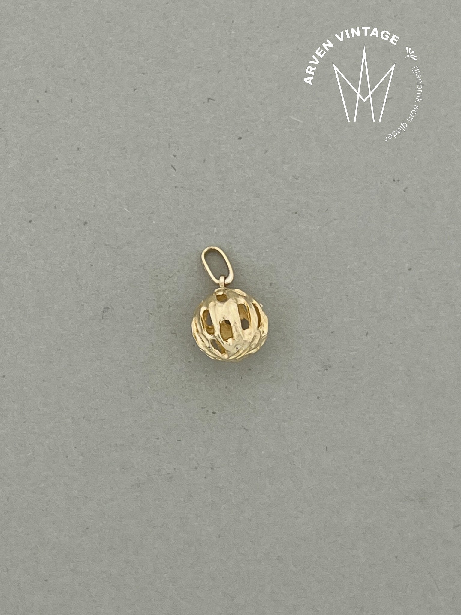 Vintage anheng gult gull
