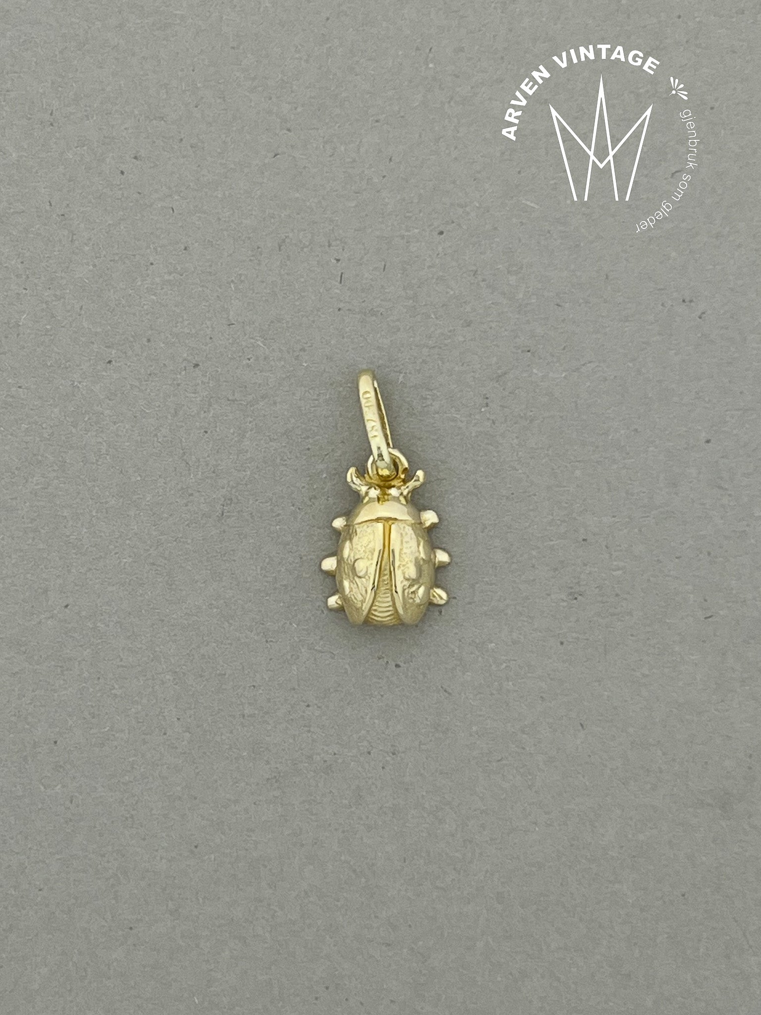 Vintage anheng gult gull