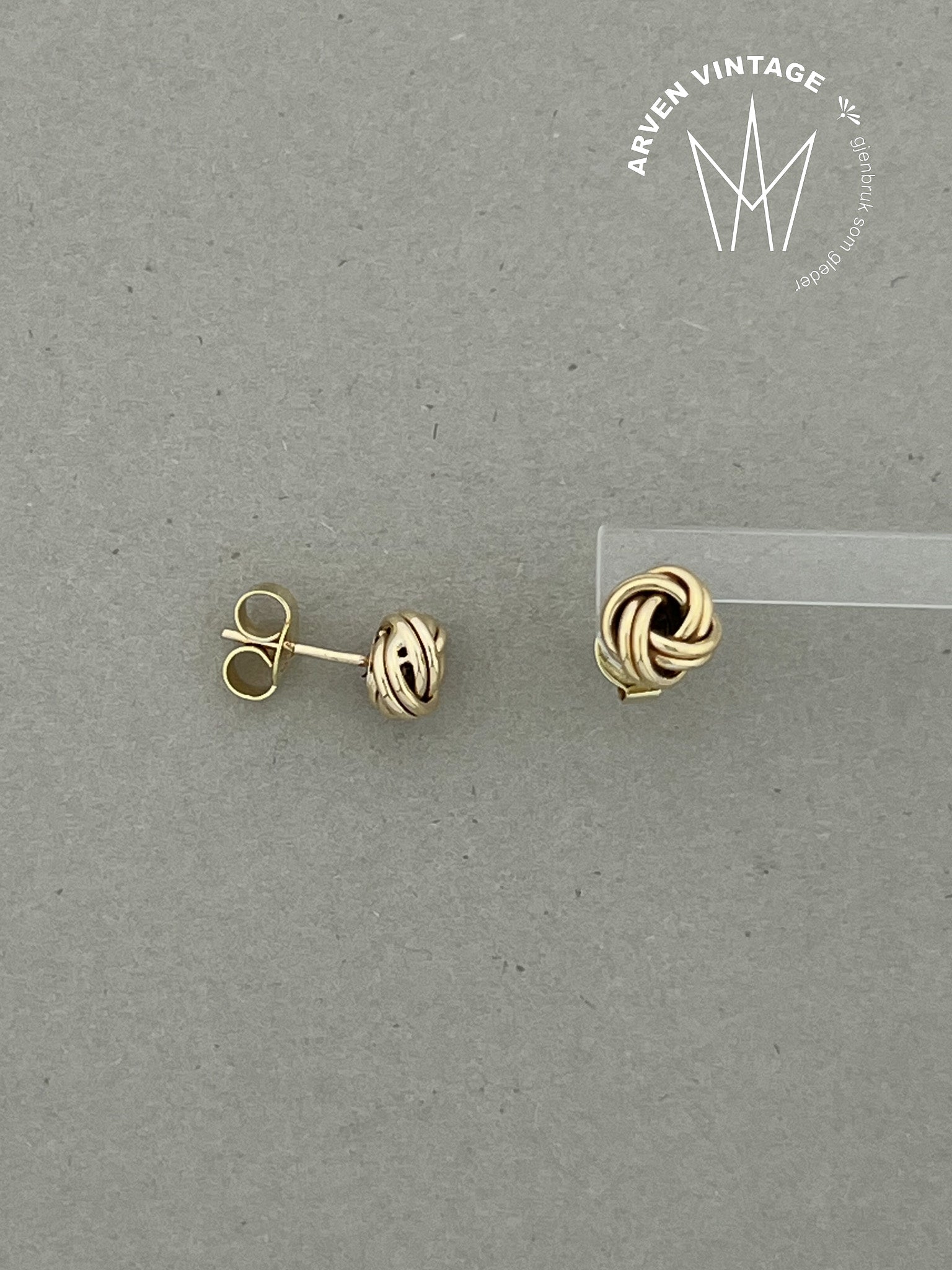 Vintage ørepynt gult gull