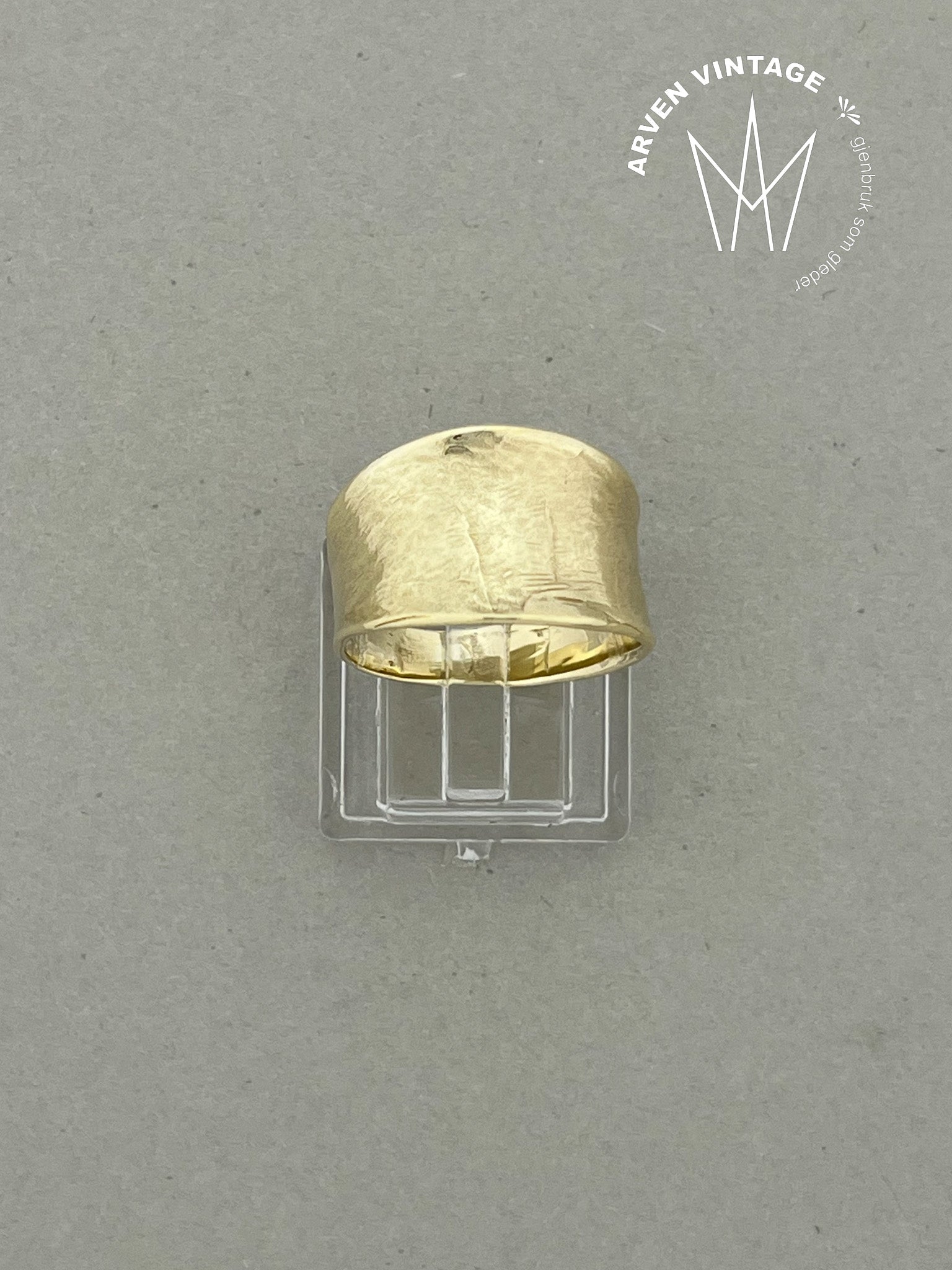 Vintage ring gult gull str 58