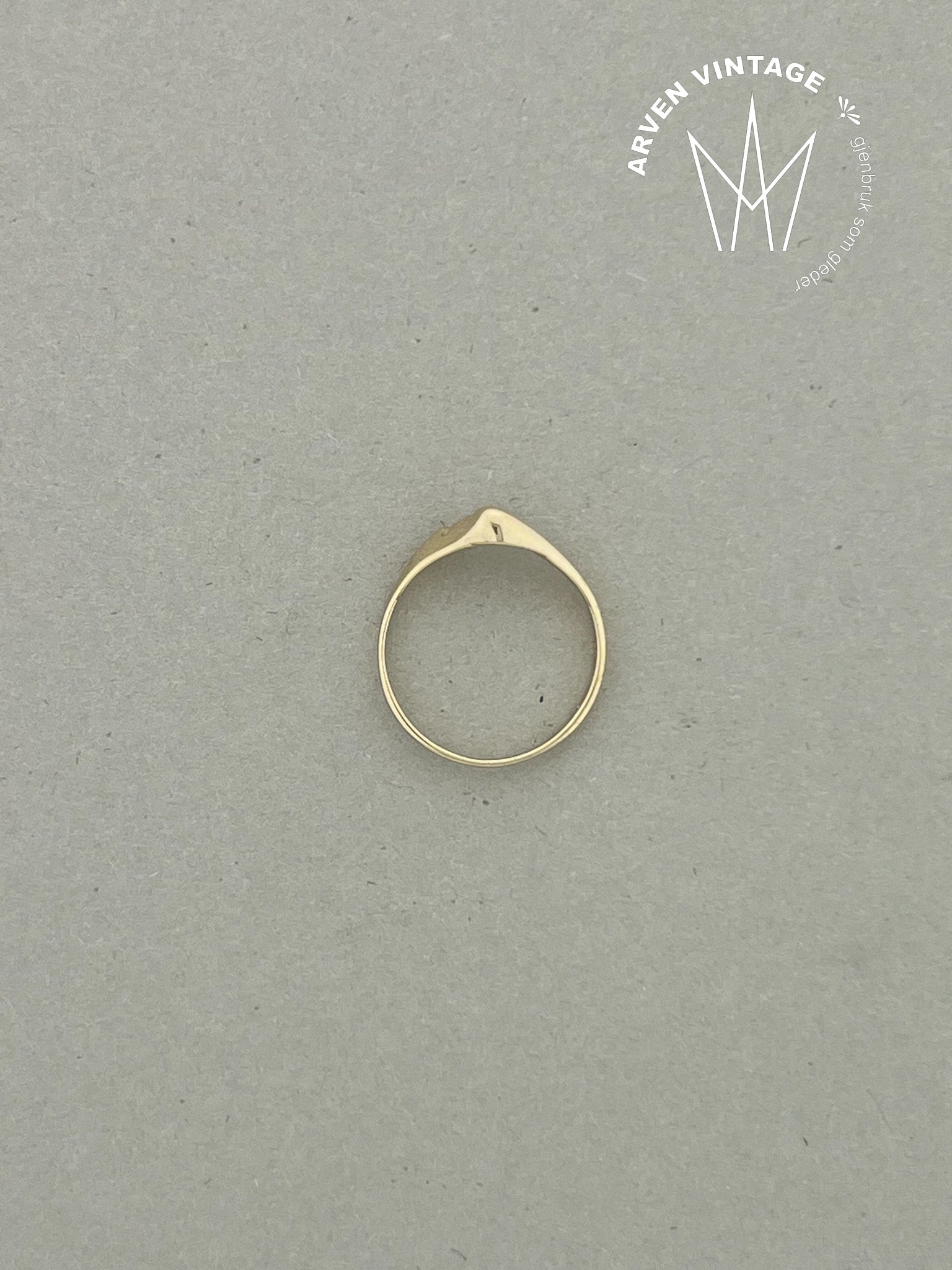 Vintage ring gult gull str 48