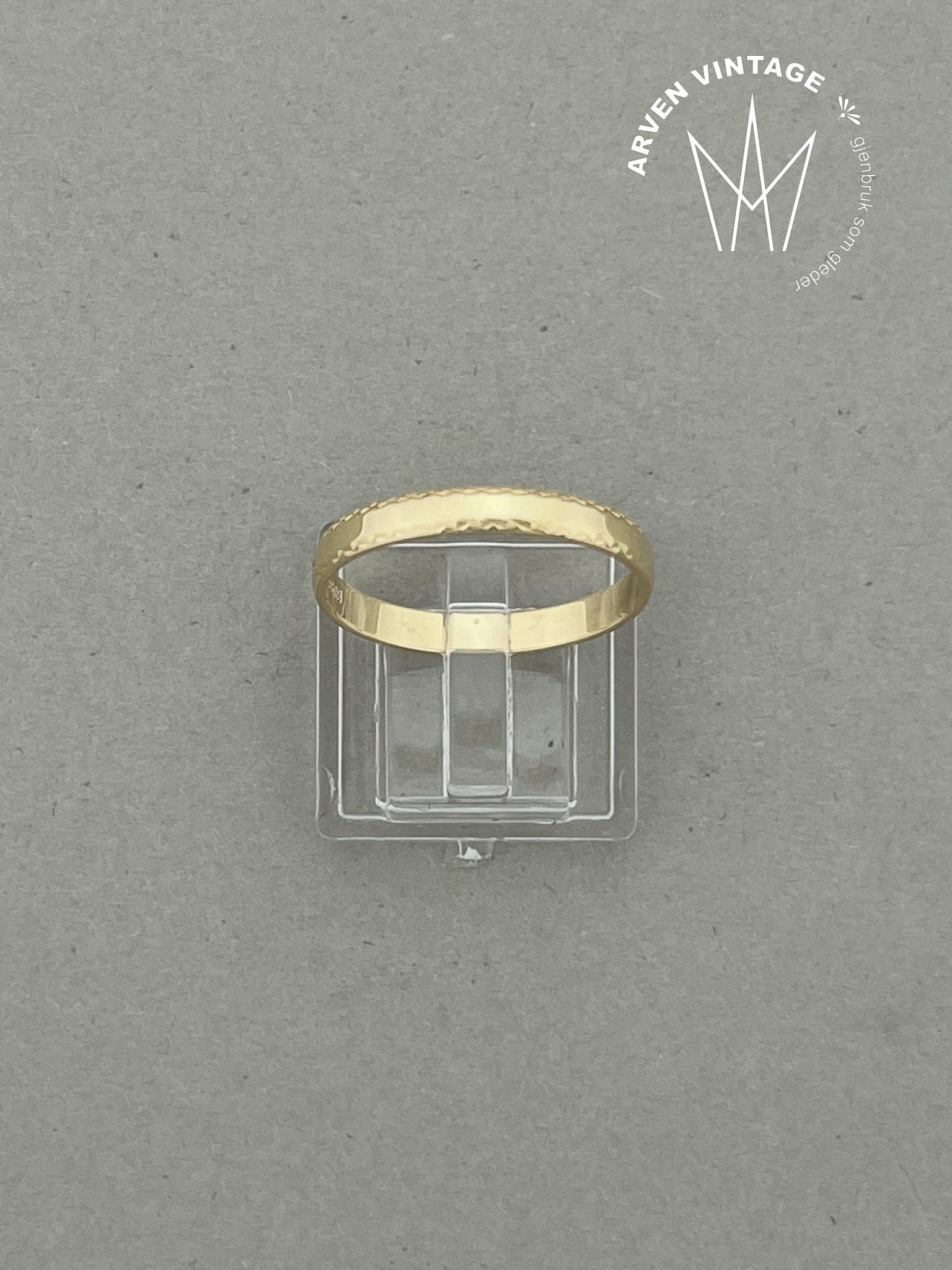 Vintage ring gult gull str 62