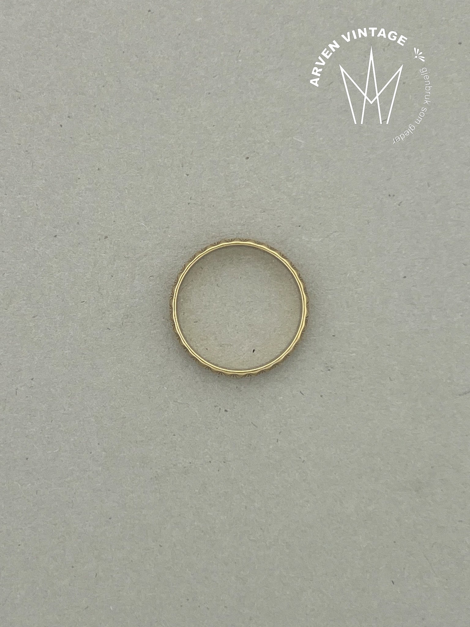 Vintage ring gult gull str 55