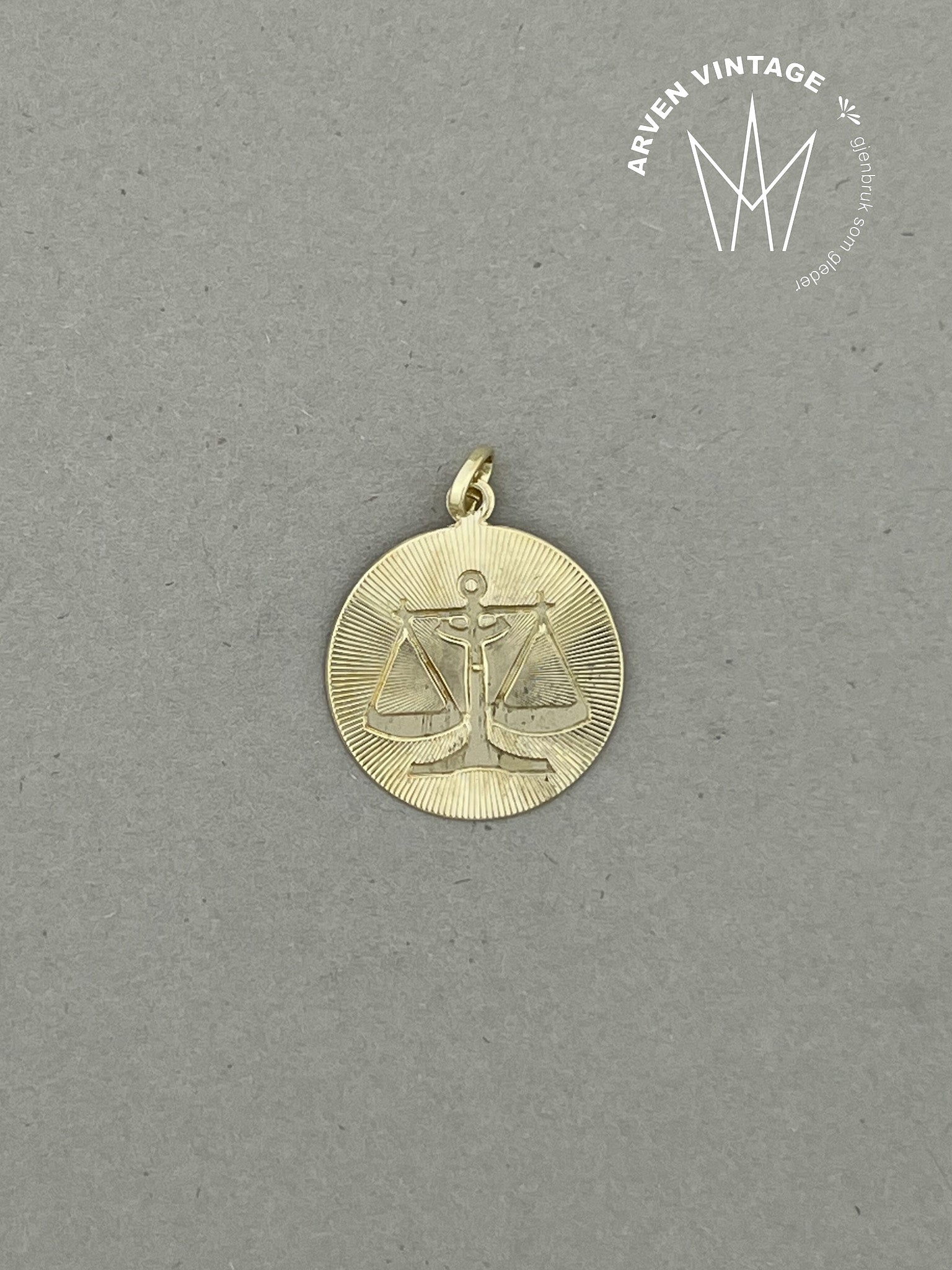 Vintage anheng gult gull