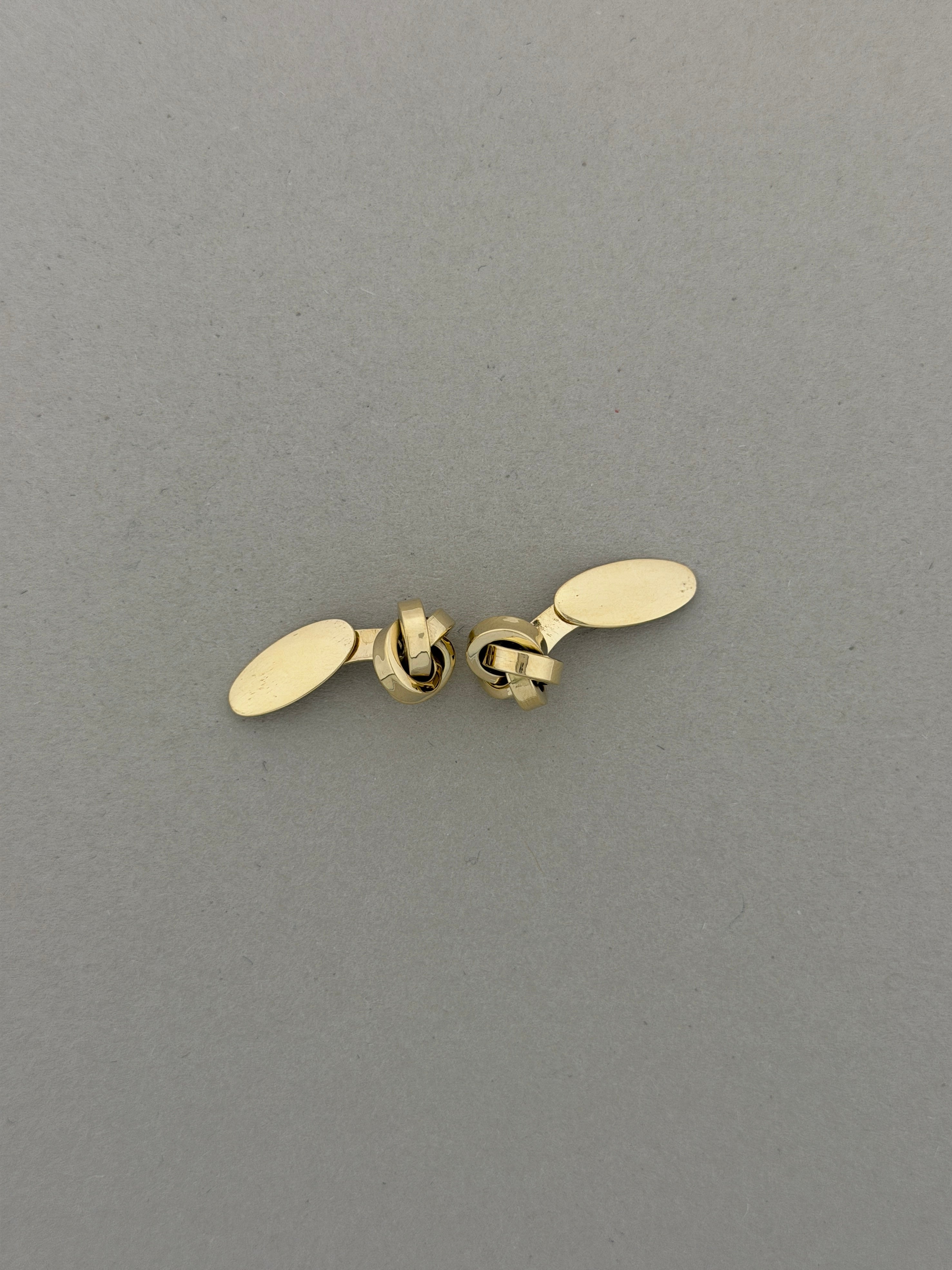 Vintage mansjettknapper gult gull