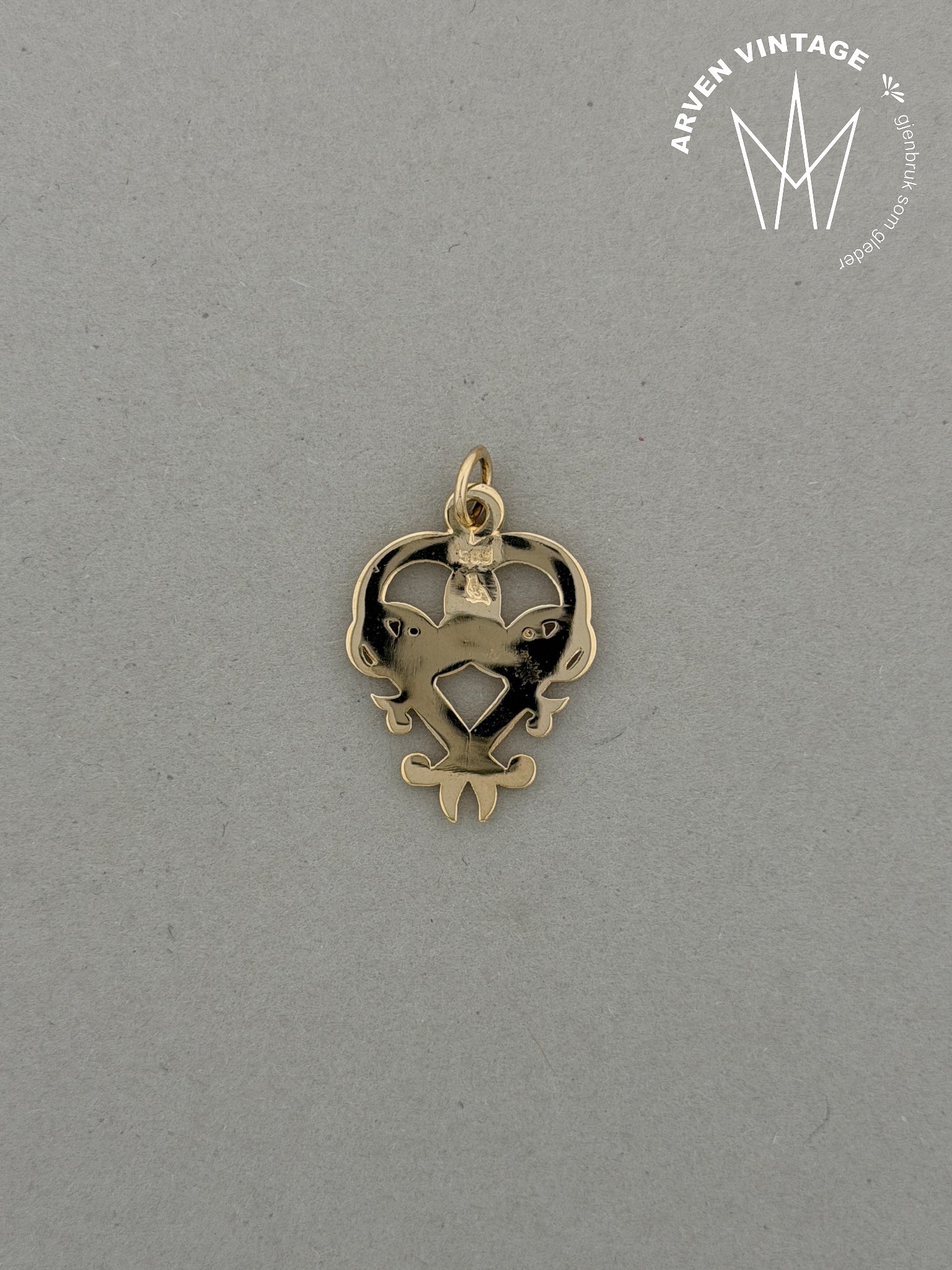 Vintage anheng gult gull