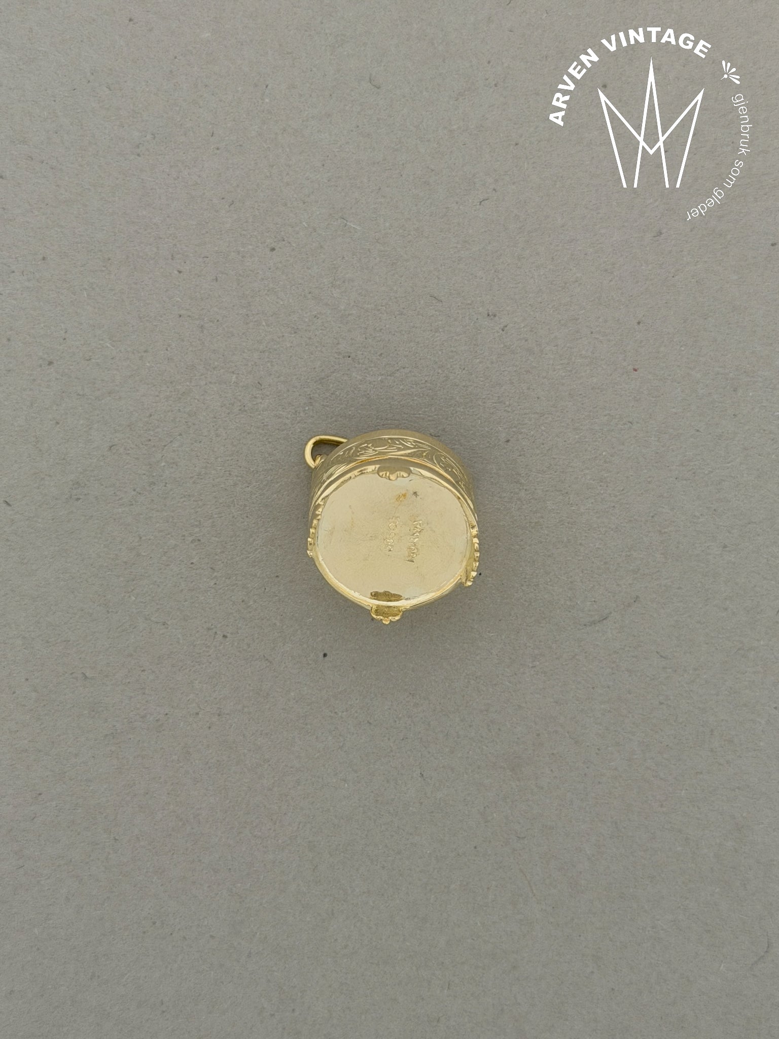 Vintage anheng gult gull