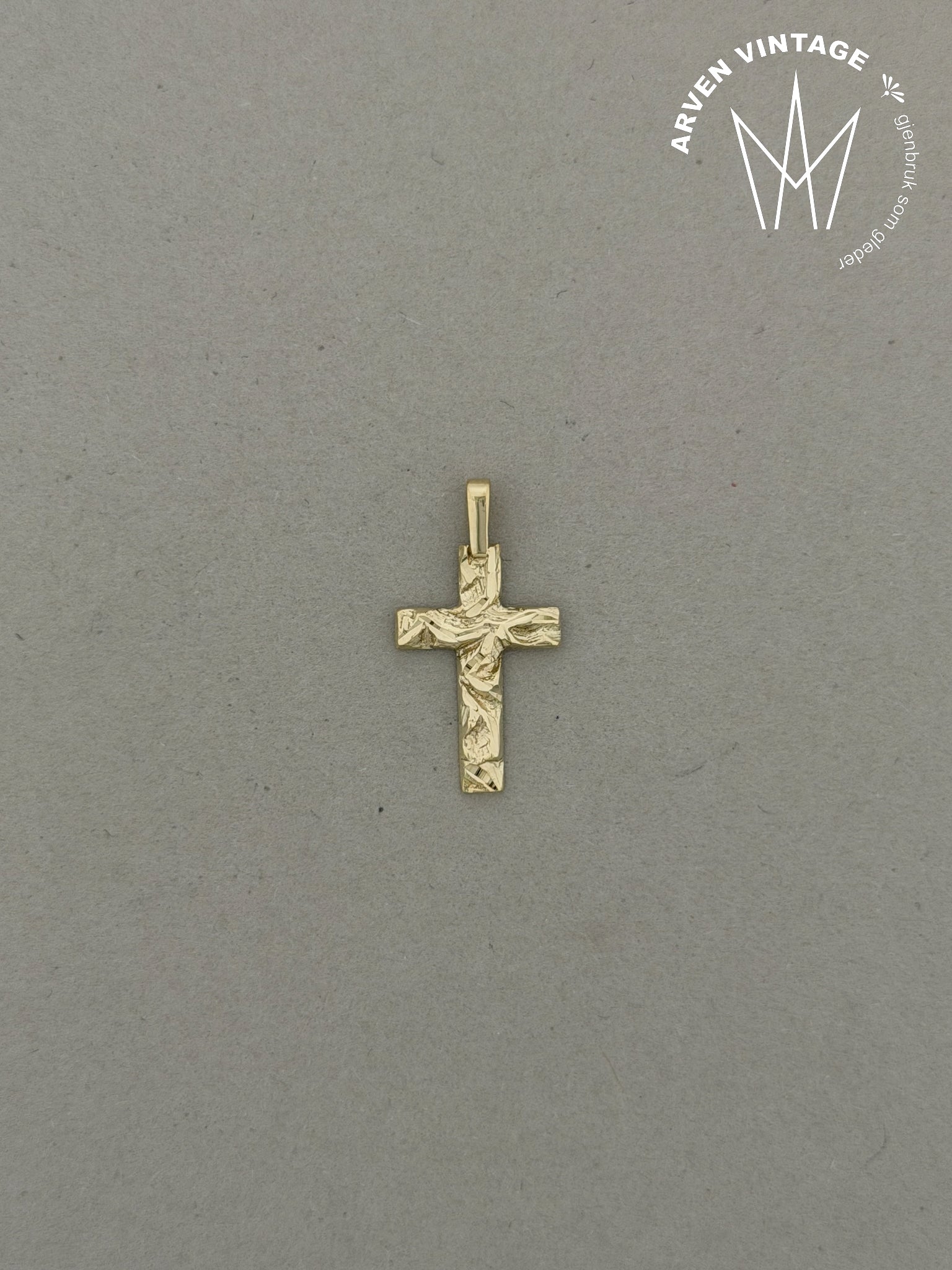 Vintage anheng gult gull