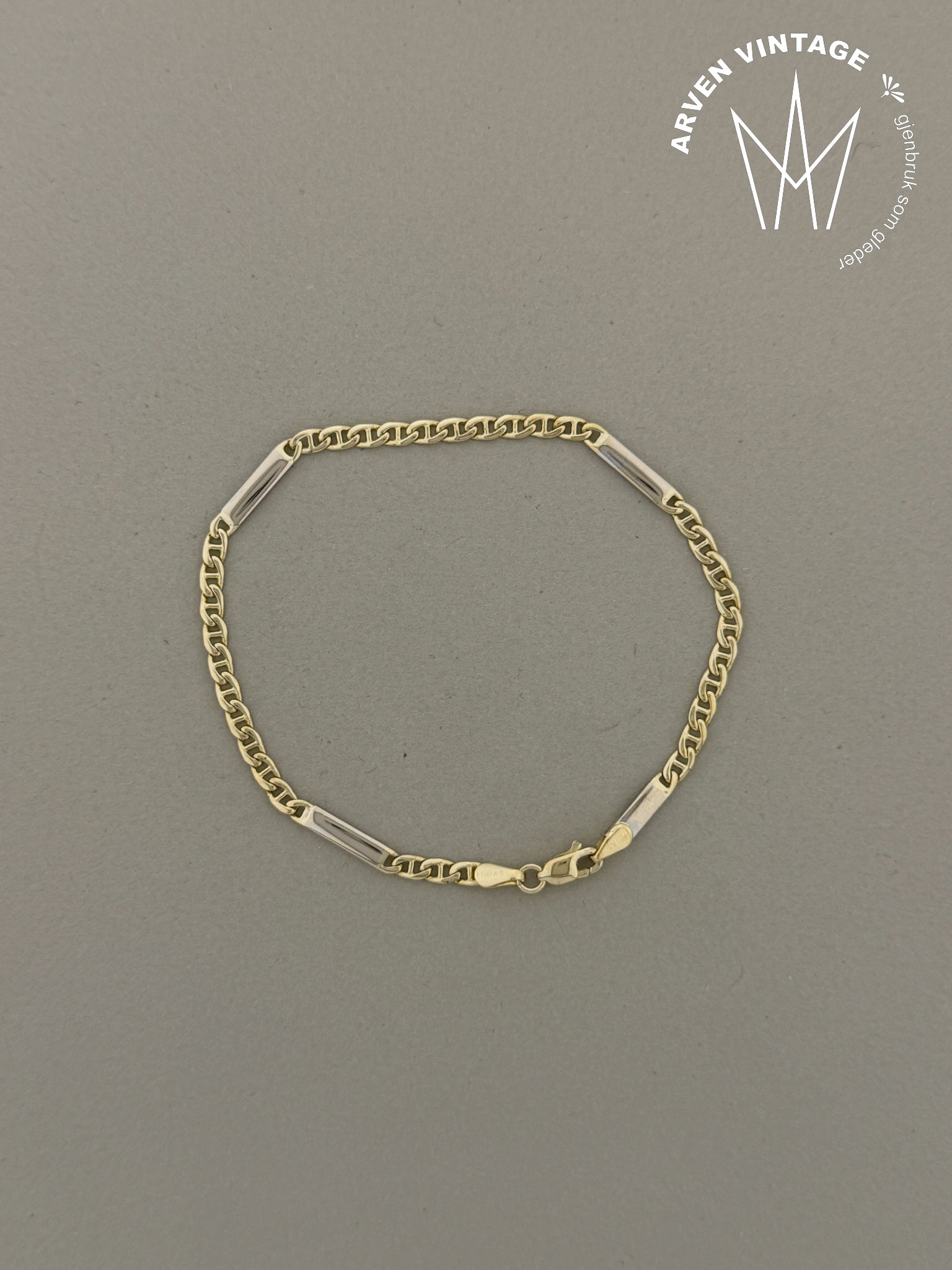 Vintage armbånd gult gull