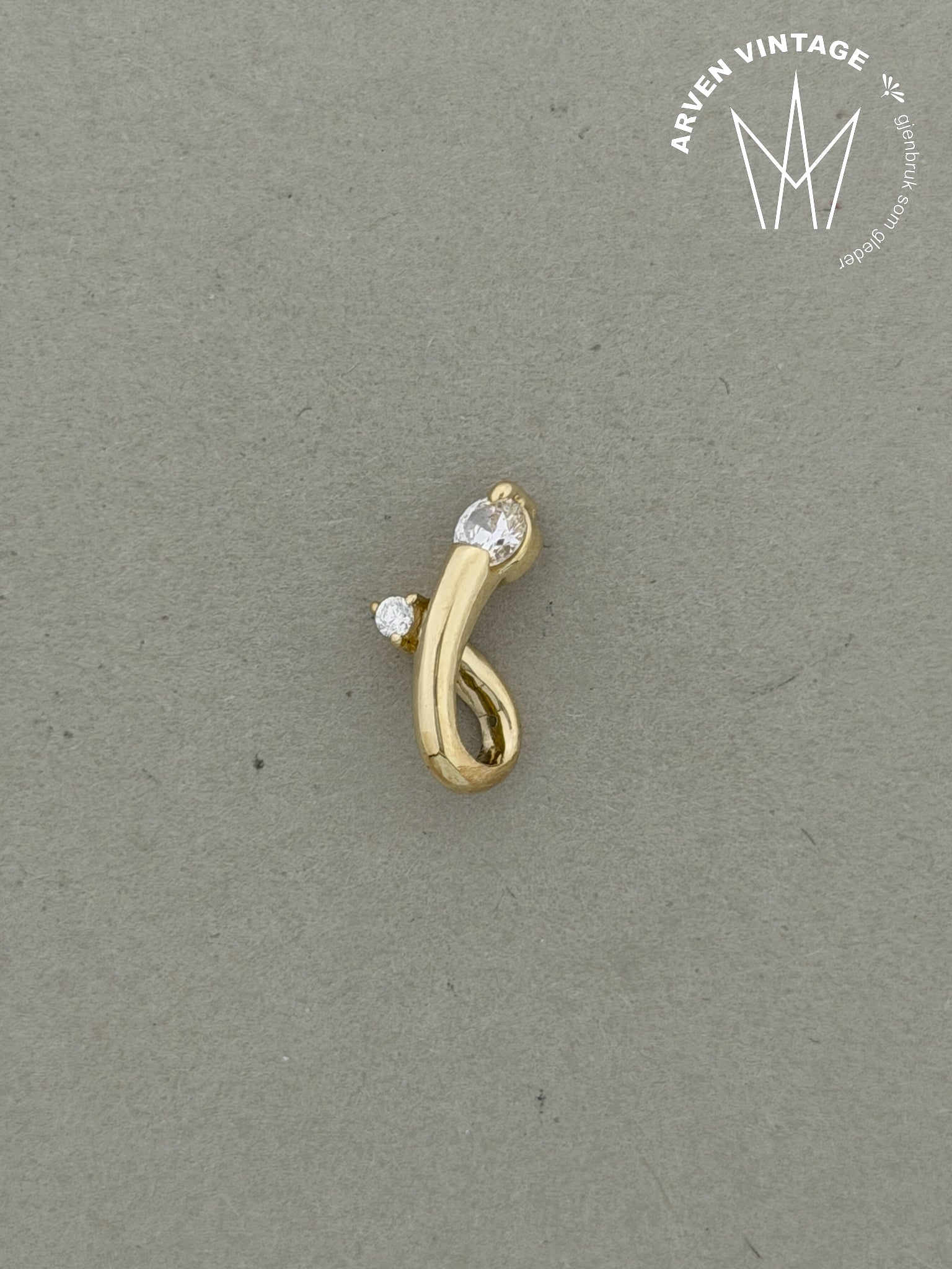 Vintage anheng gult gull