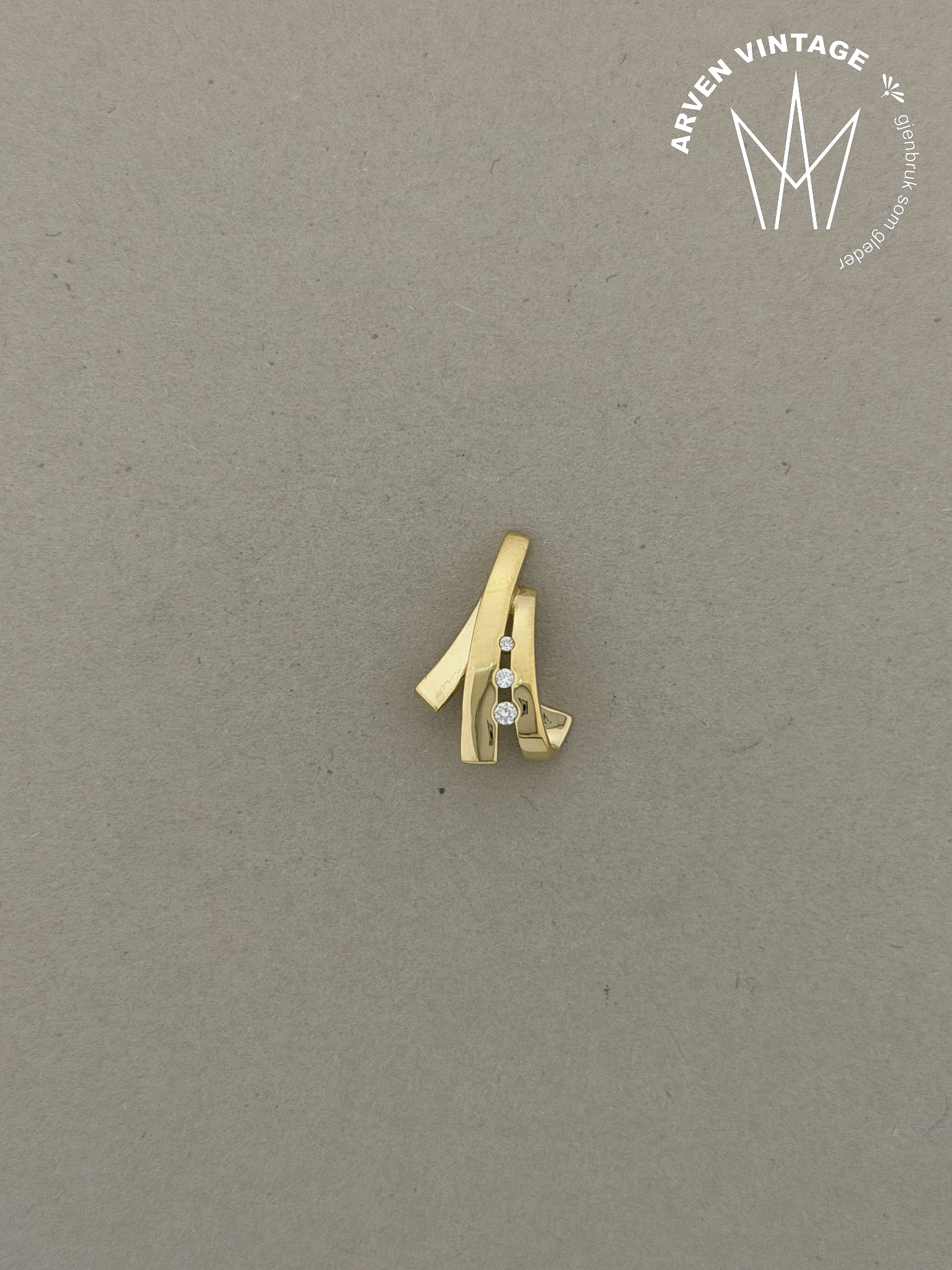 Vintage anheng gult gull