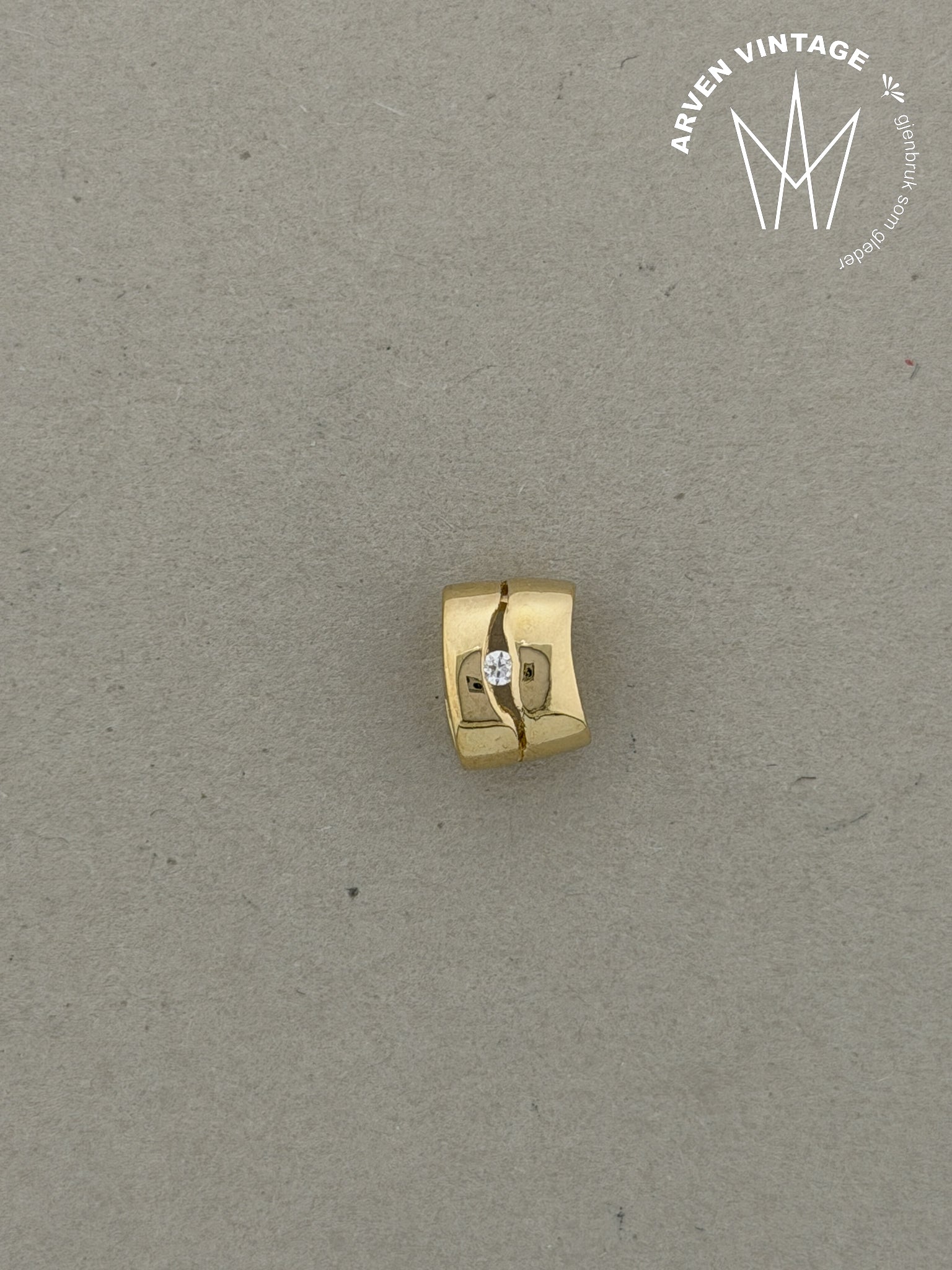 Vintage anheng gult gull