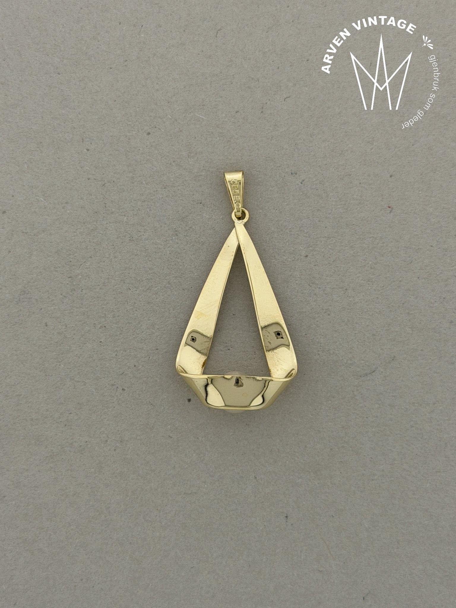 Vintage perleanheng gult gull