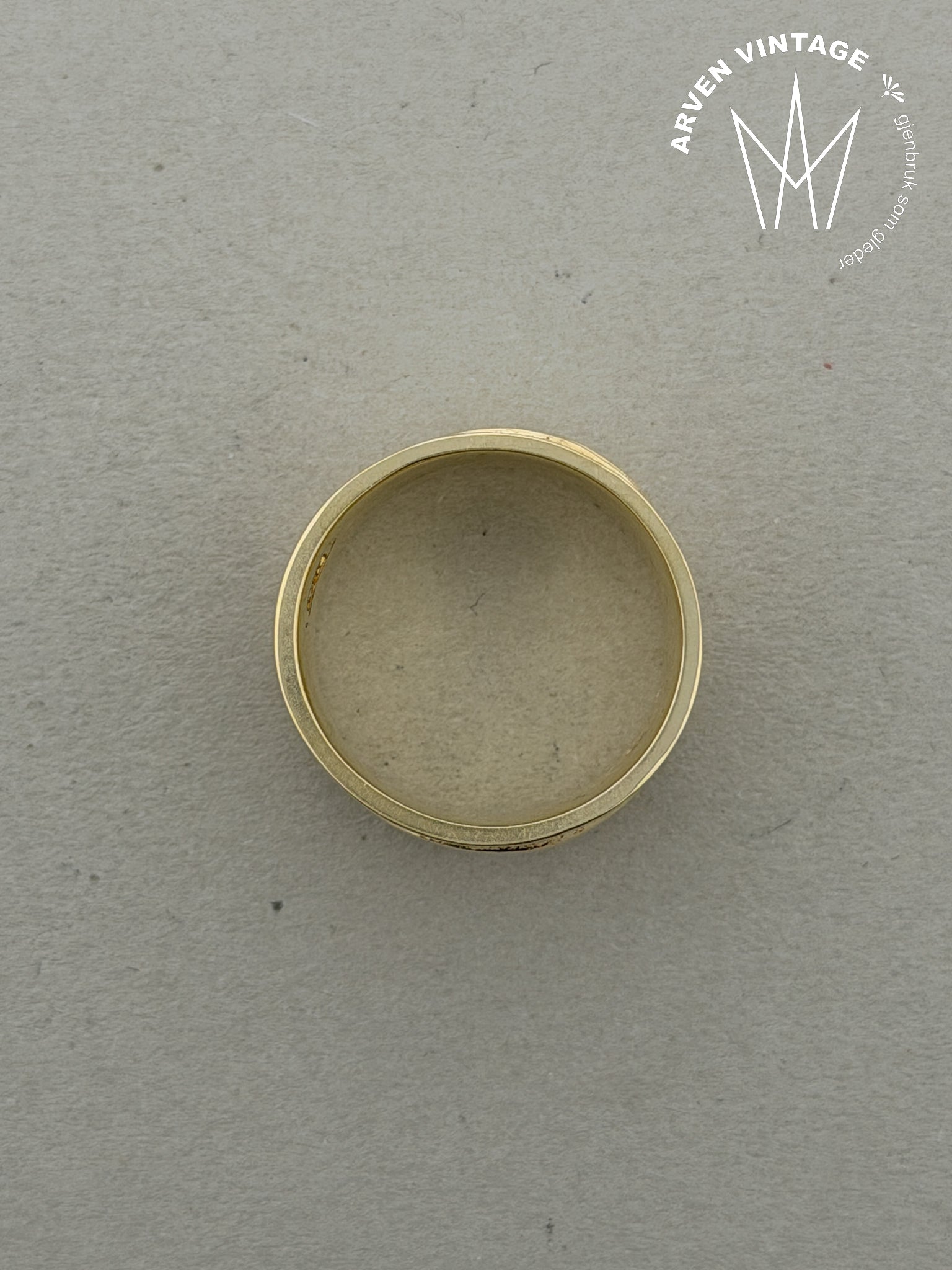 Vintage ring gult gull str 53