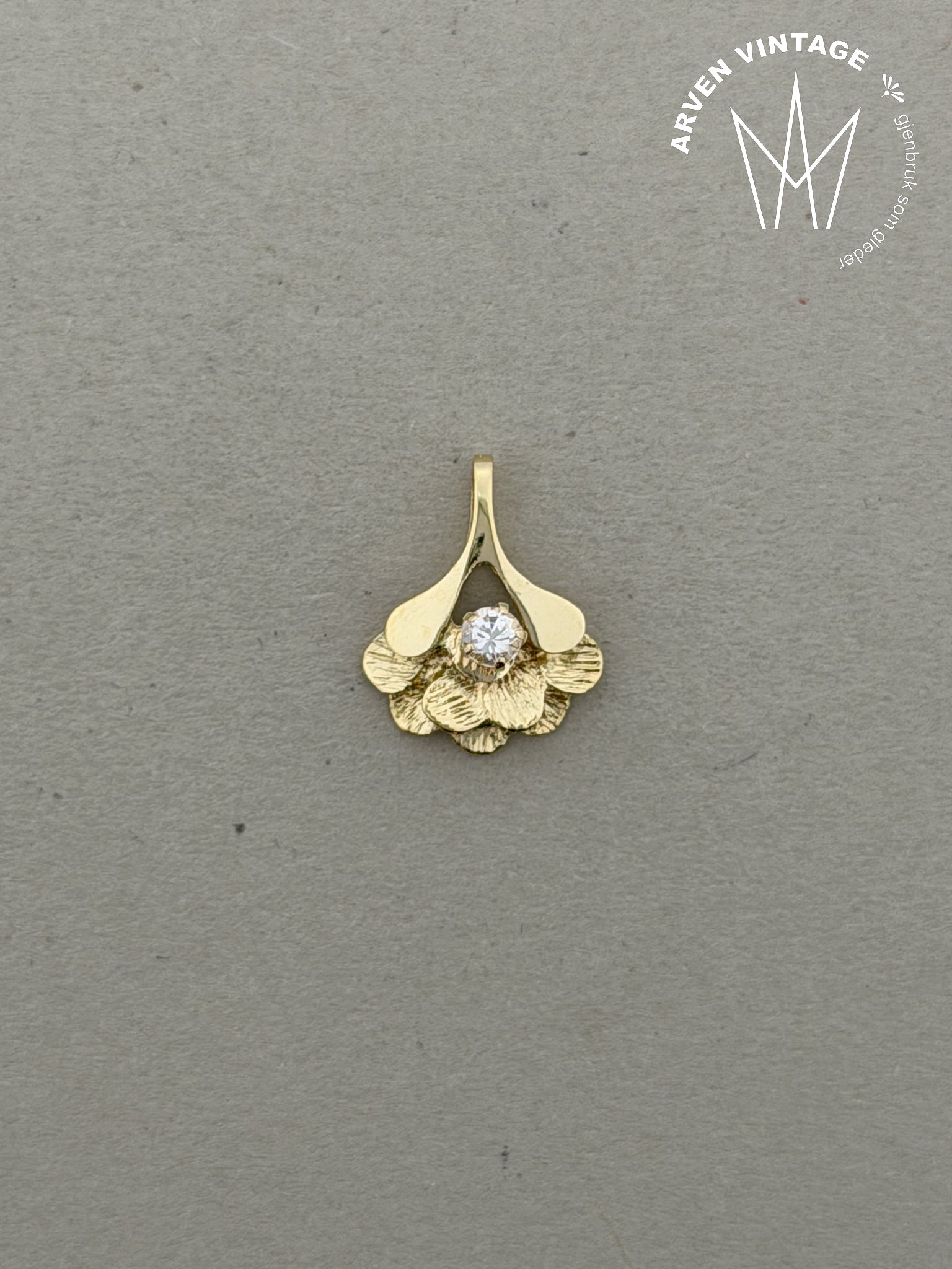 Vintage anheng gult gull