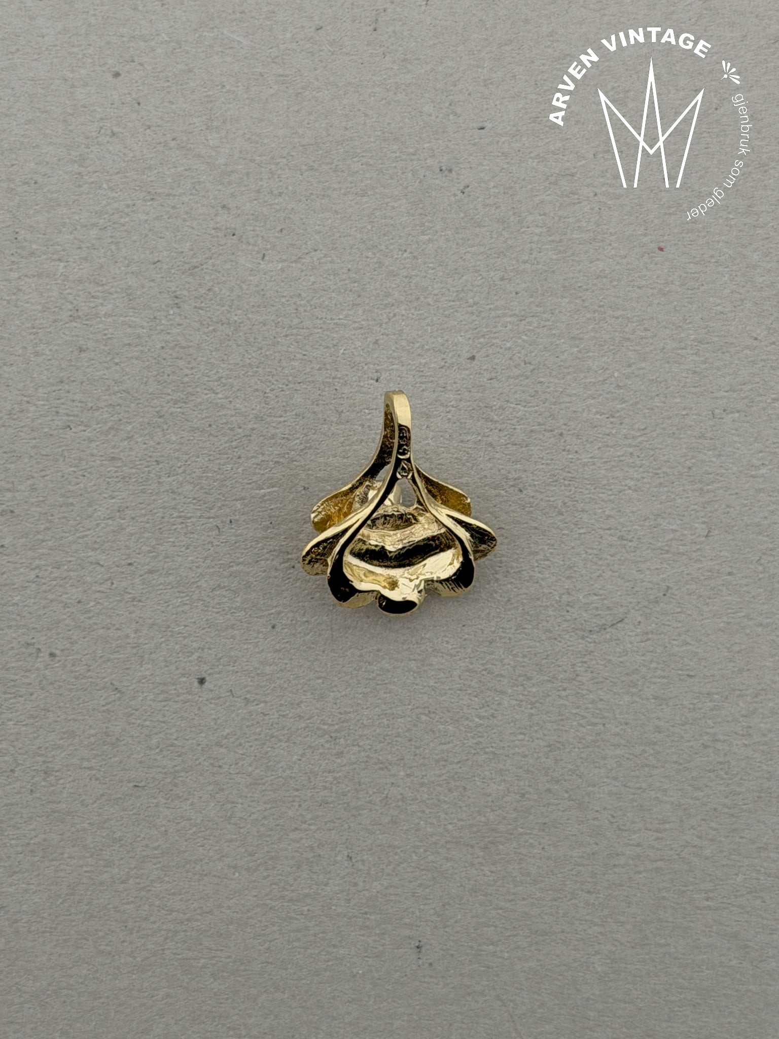 Vintage anheng gult gull