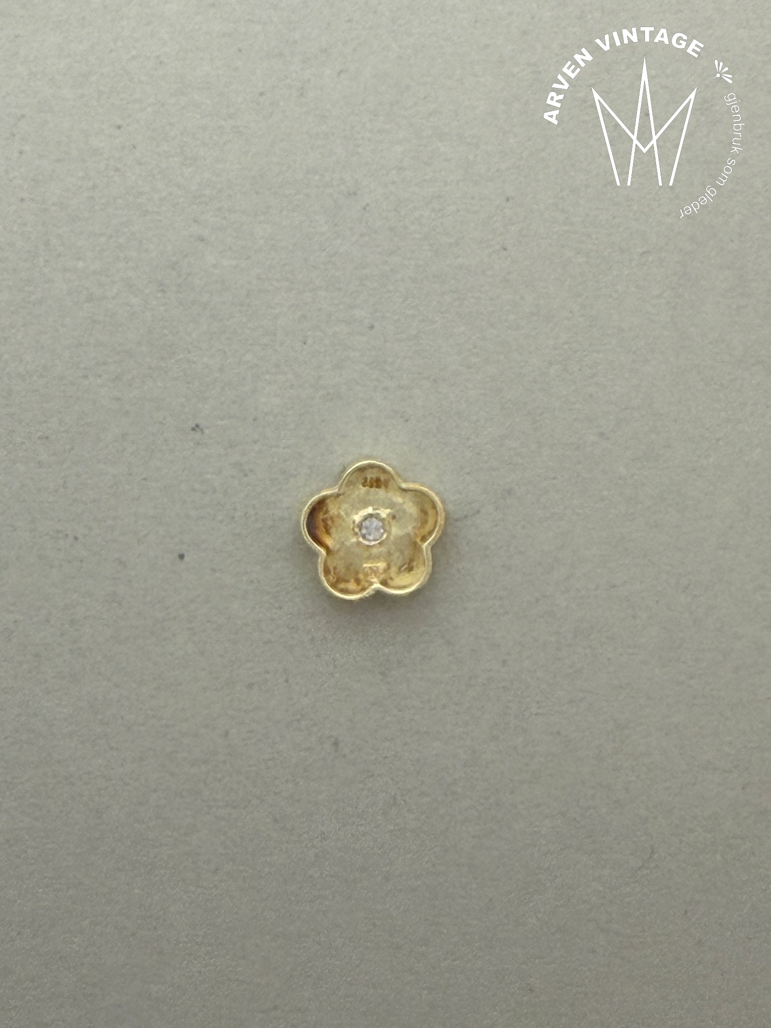 Vintage diamantanheng gult gull