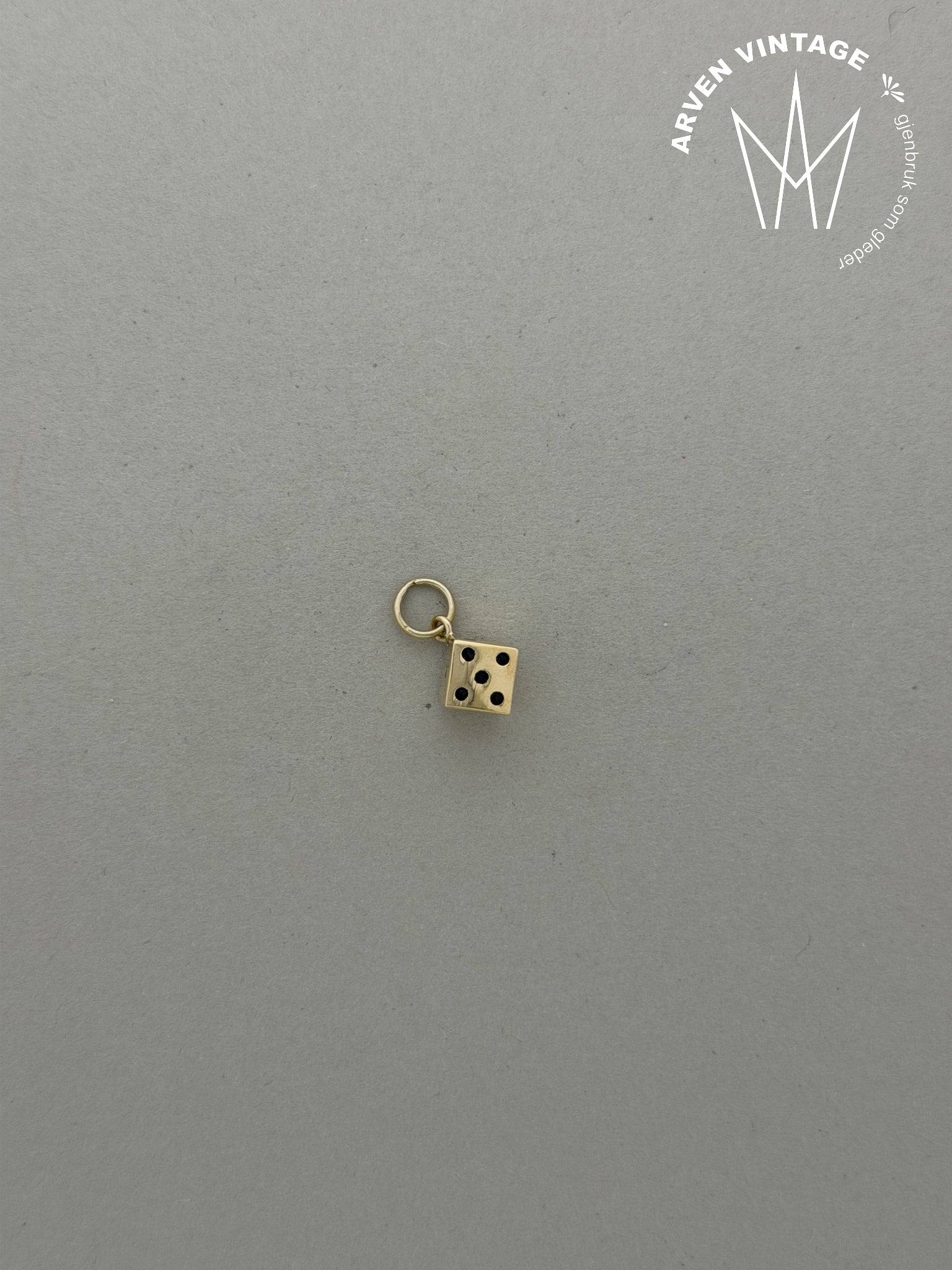 Vintage terninganheng gult gull