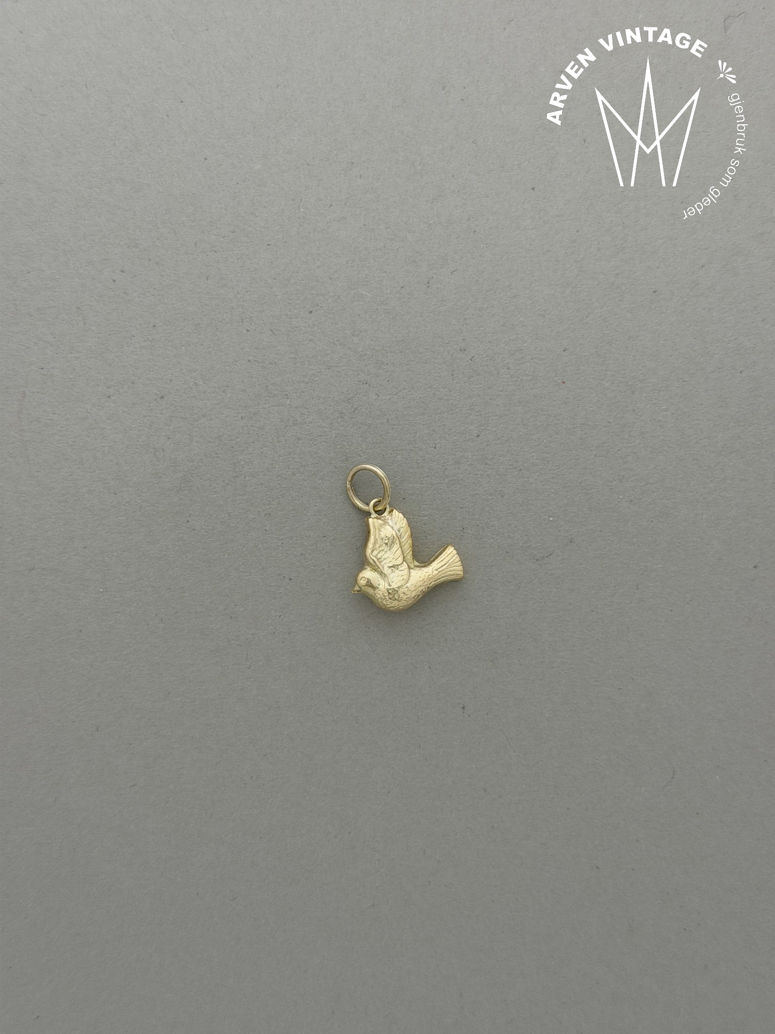 Vintage fugleanheng gult gull