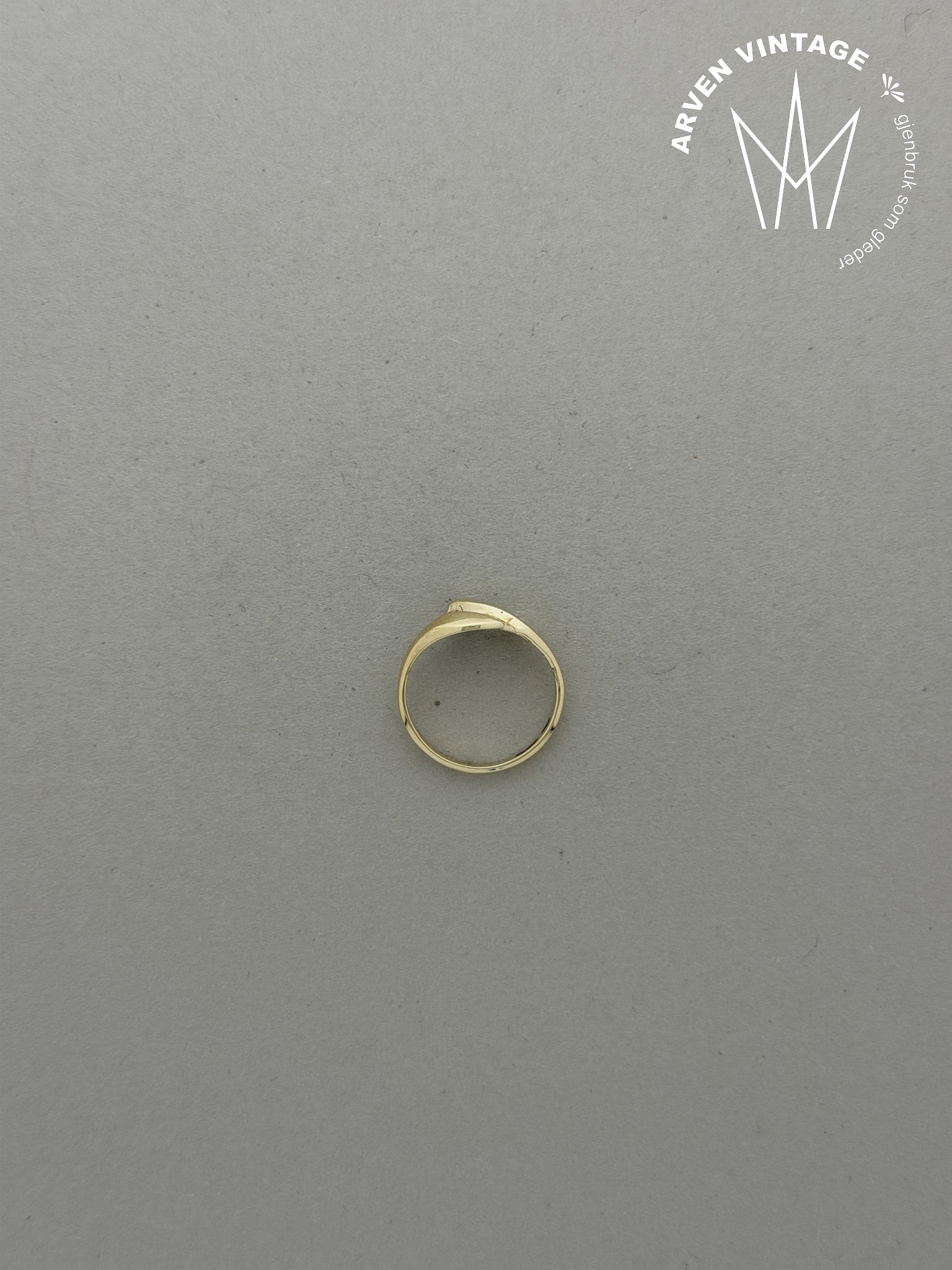 Vintage ring gult gull str 49