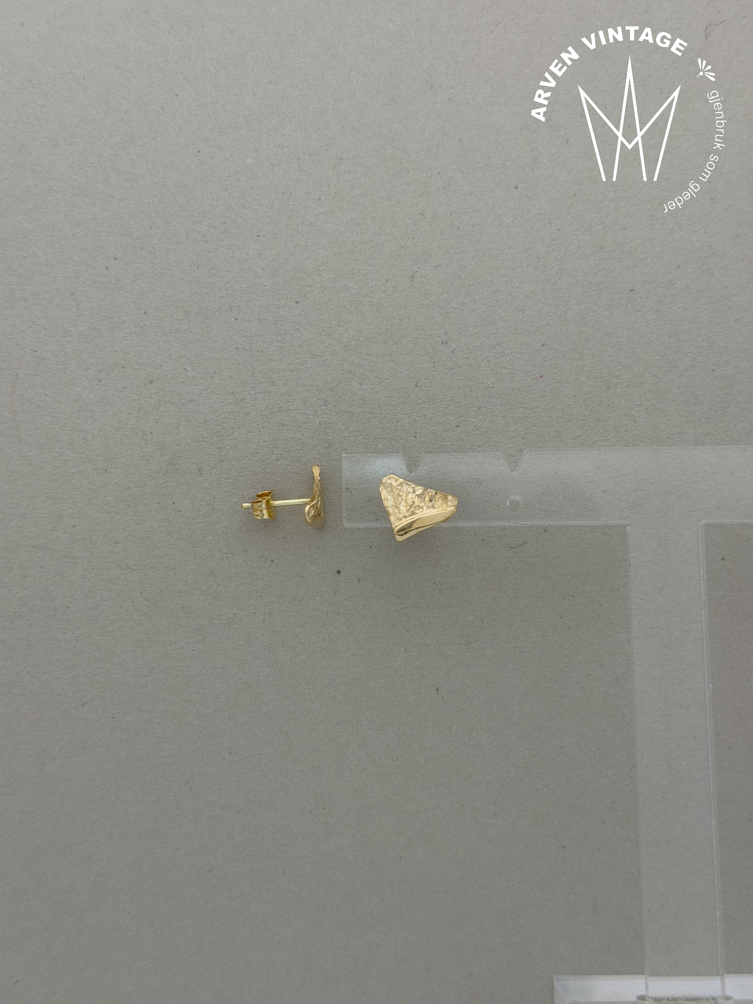 Vintage ørepynt gult gull