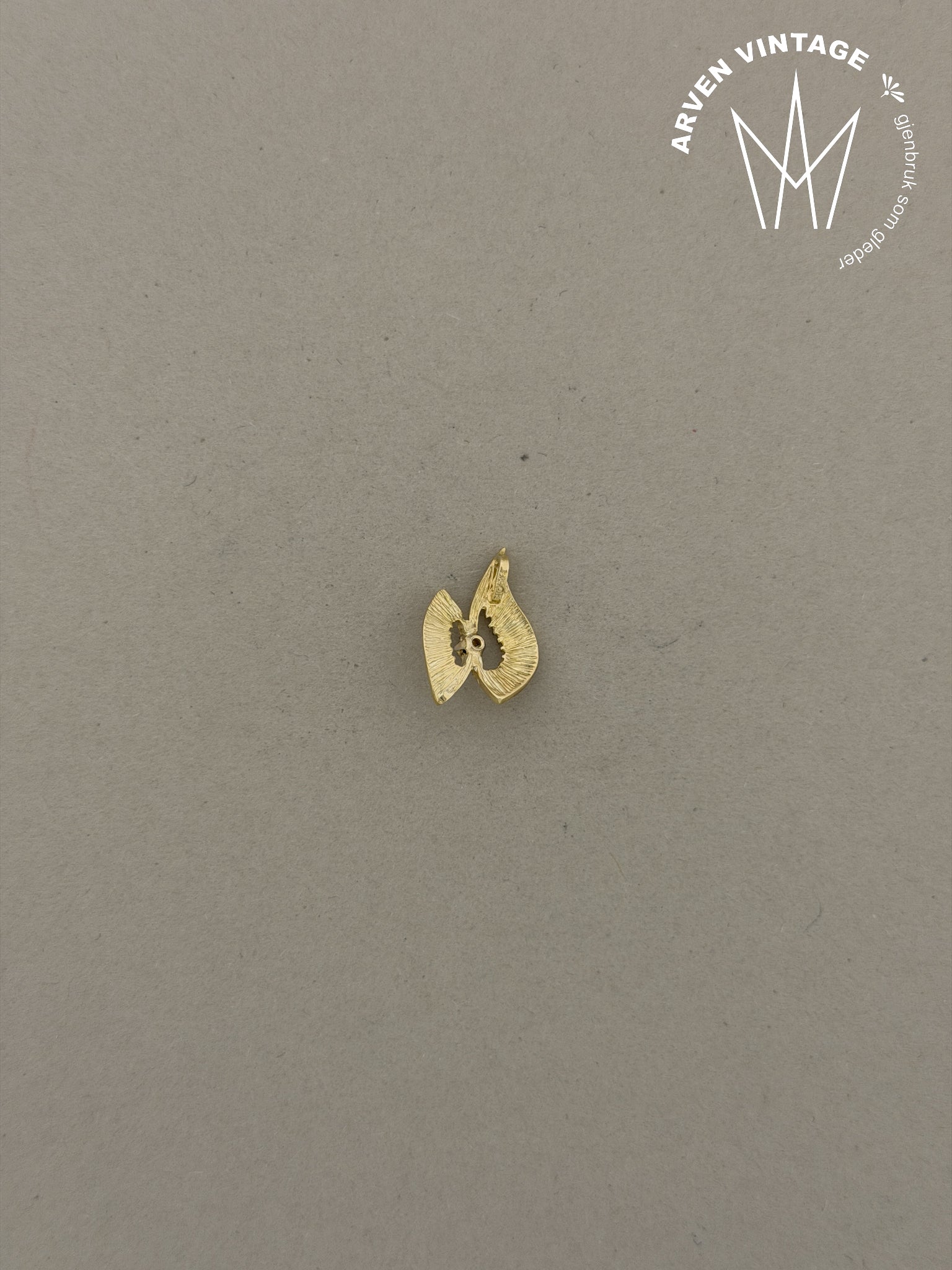 Vintage diamantanheng gult gull