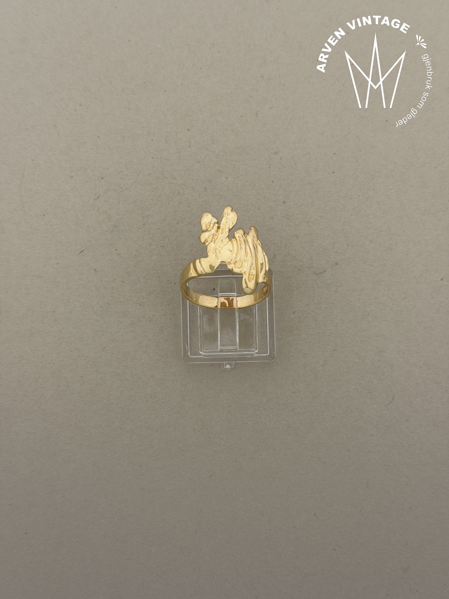 Vintage ring gult gull str57