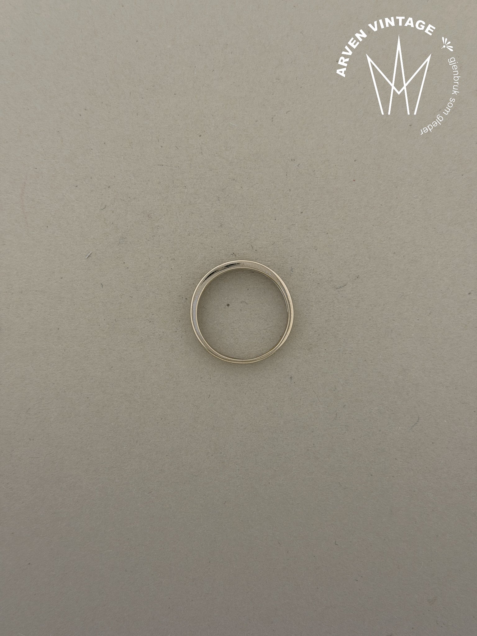 Vintage diamantring hvitt gull str61