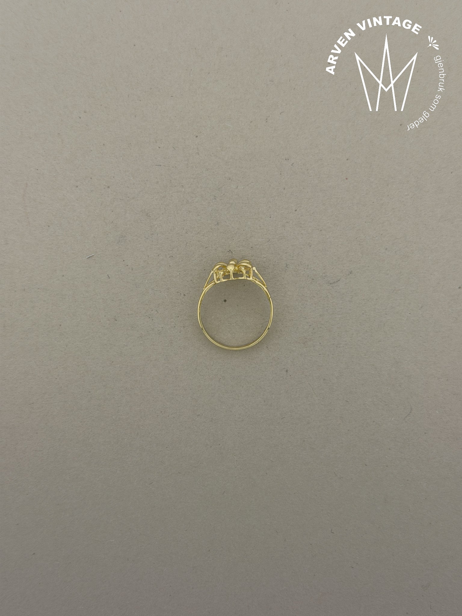 Vintage ring gult gull str49