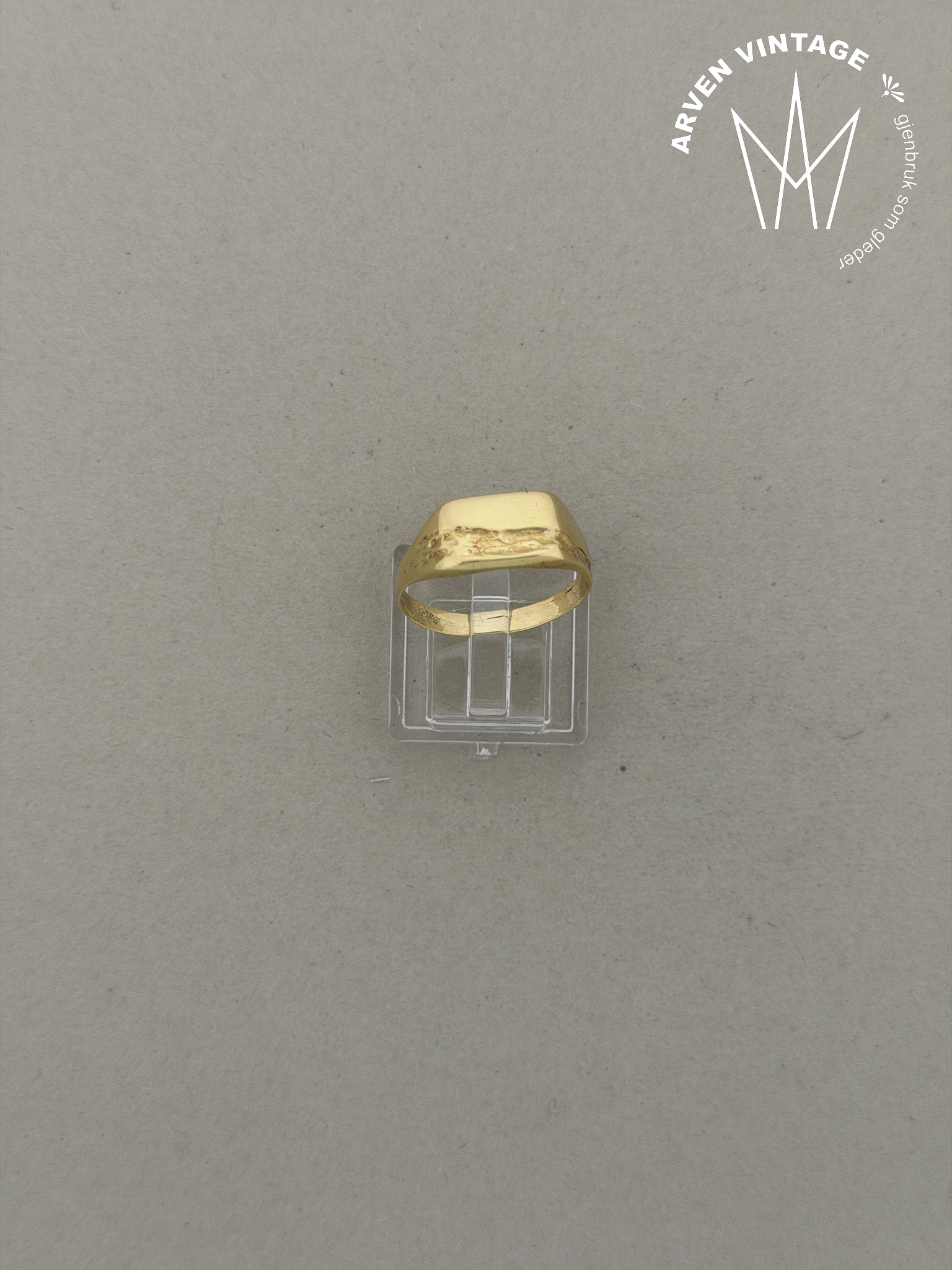 Vintage ring gult gull str 59