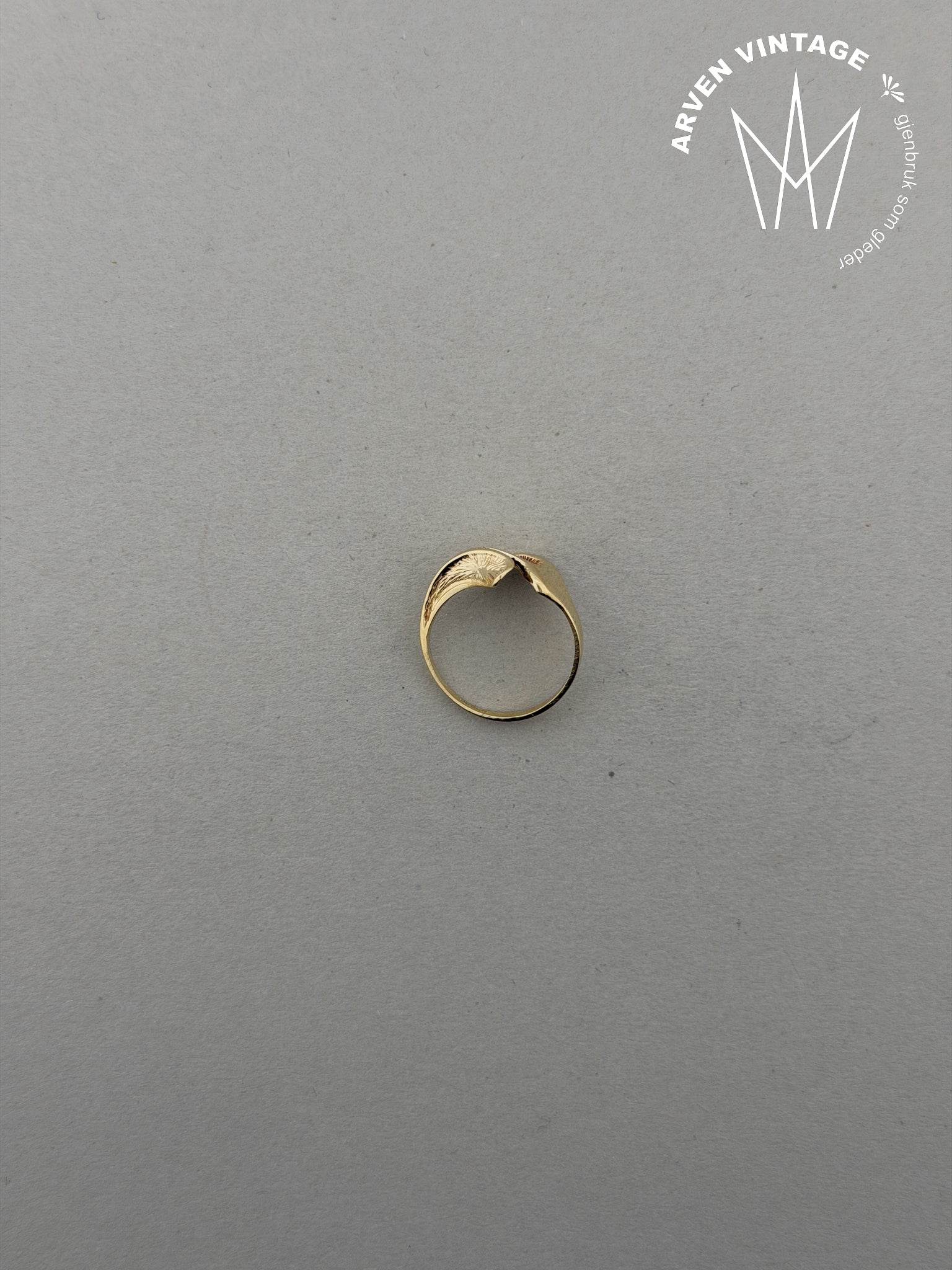 Vintage ring gult gull str 49