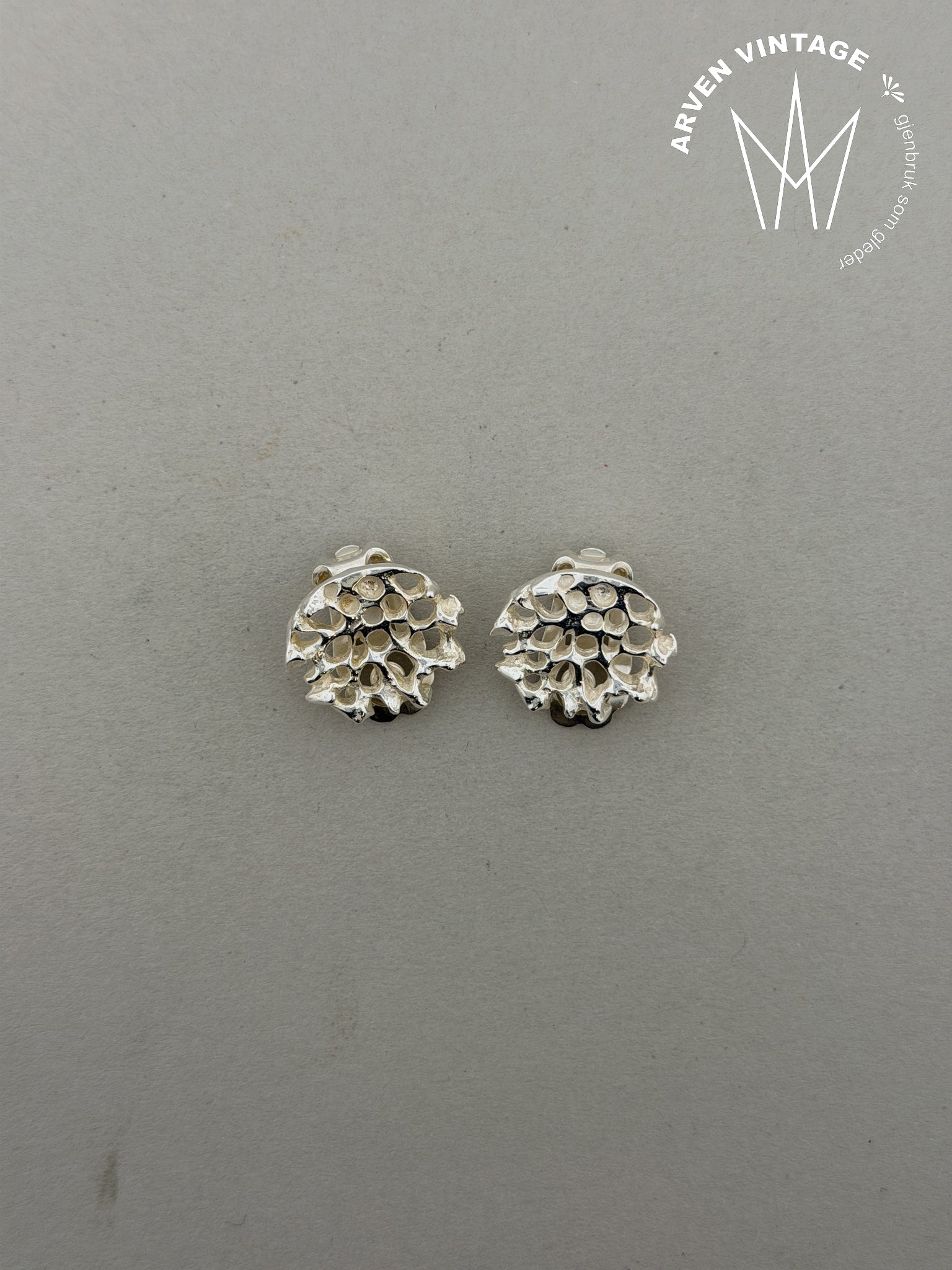 Vintage Juhls sølv ørepynt nr557