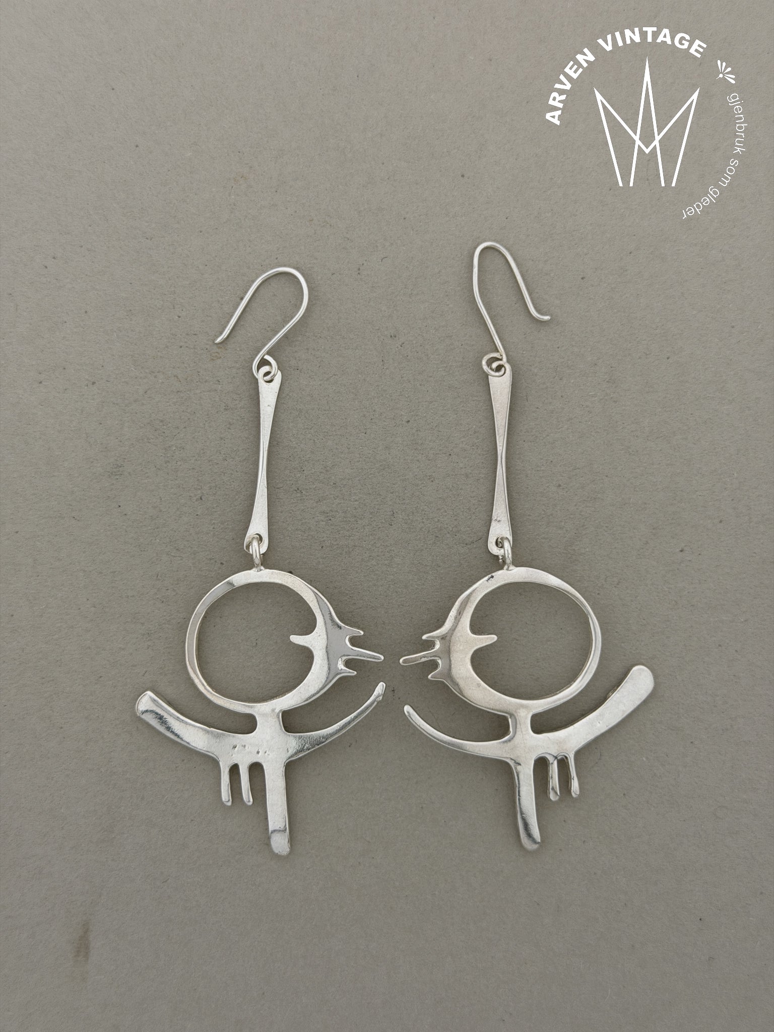 Vintage Juhls sølv ørepynt