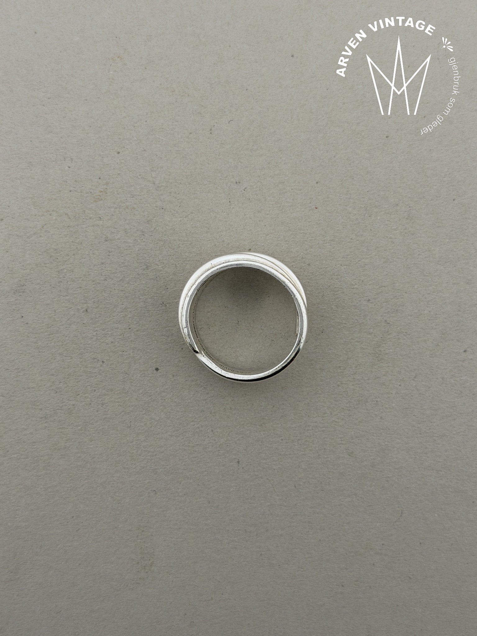 Vintage David-Andersen Saga sølvring str 54