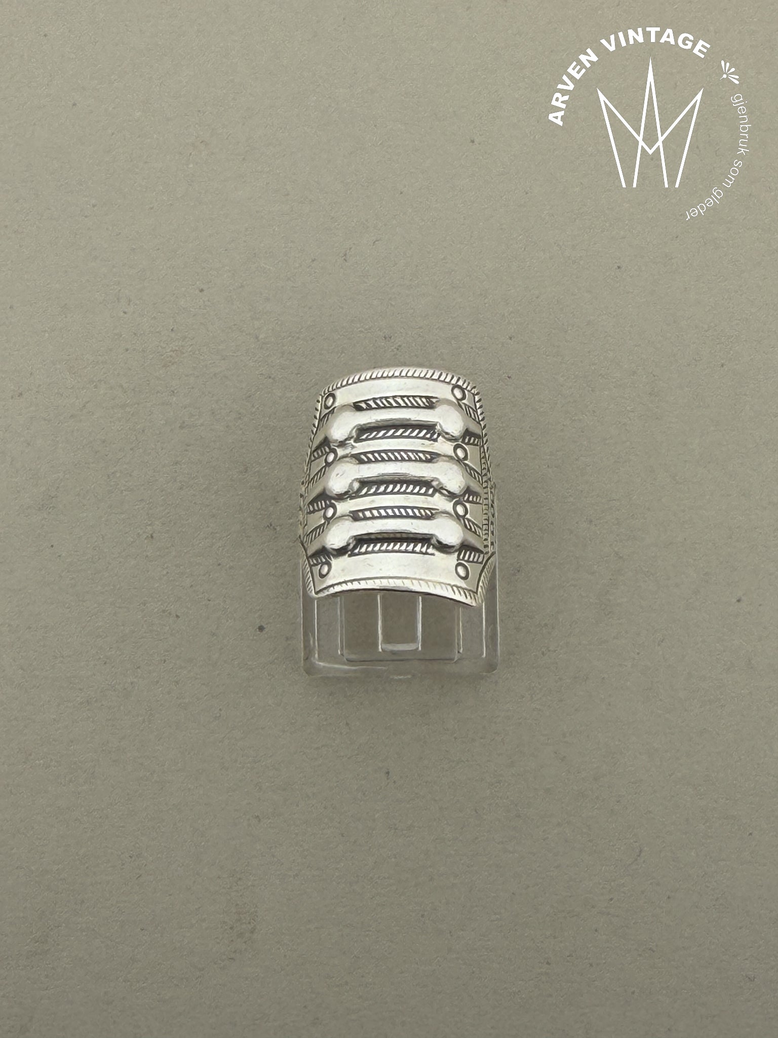 Vintage David-Andersen Saga sølvring str 55