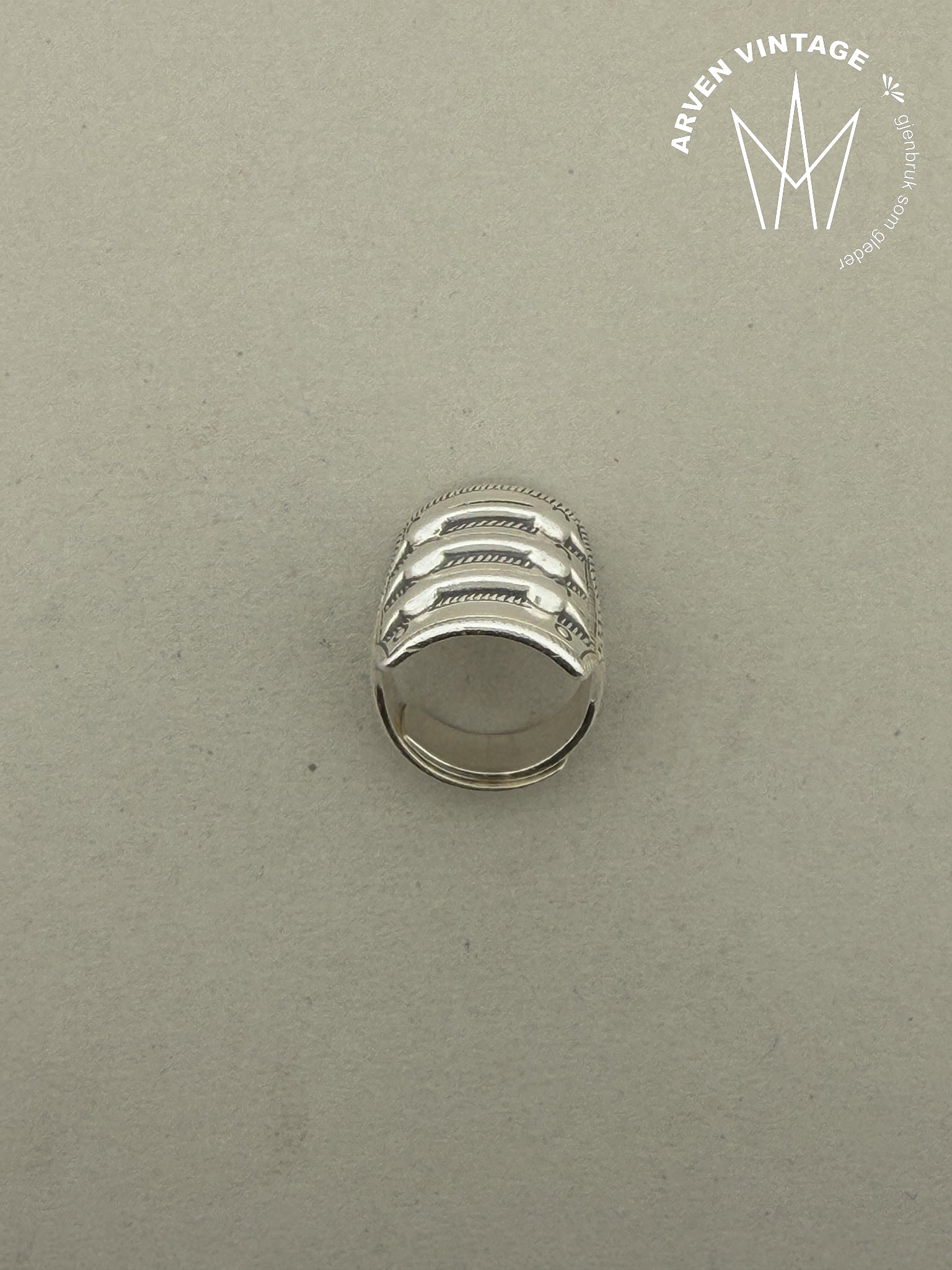 Vintage David-Andersen Saga sølvring str 55