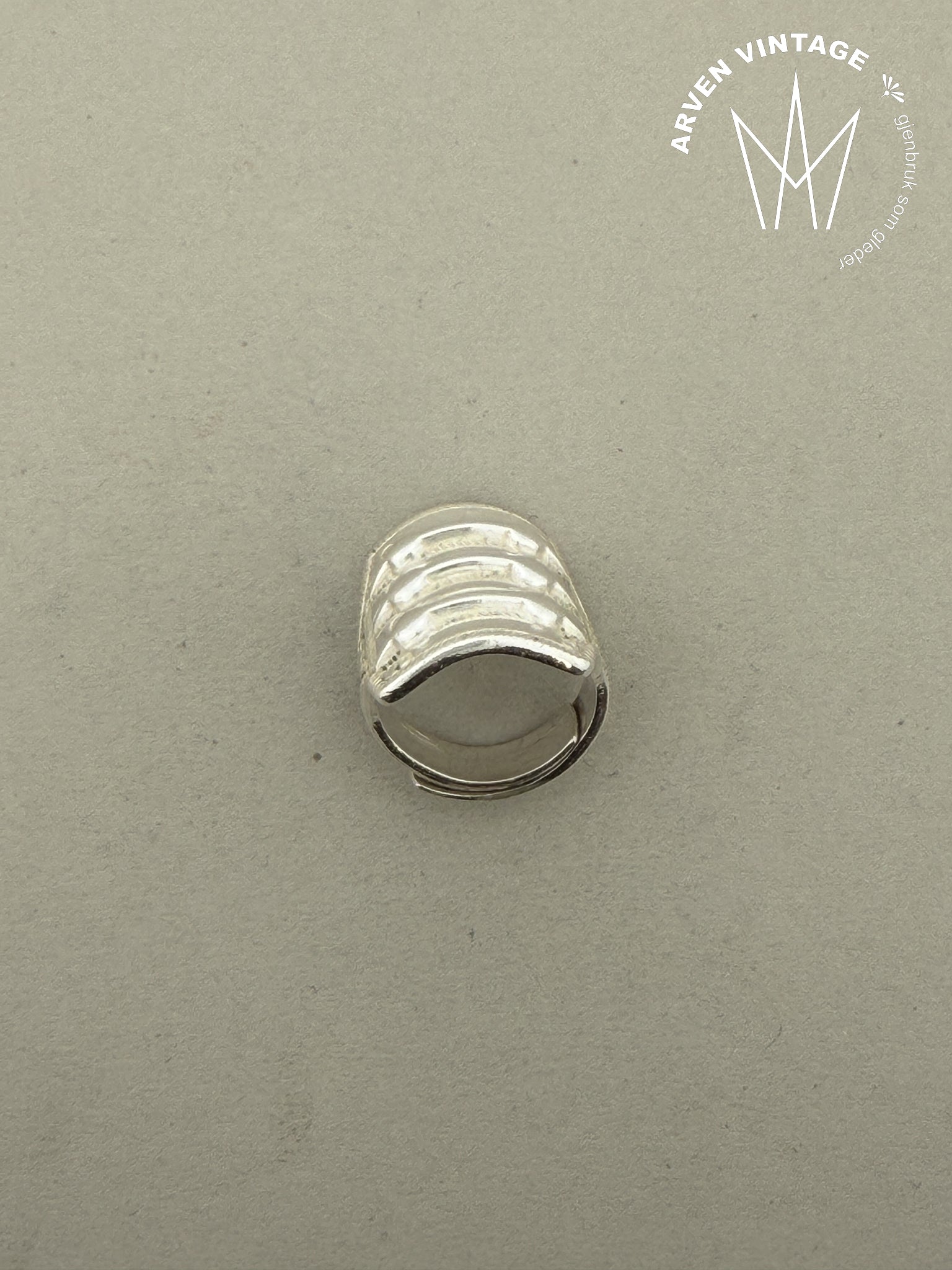 Vintage David-Andersen Saga sølvring str 55