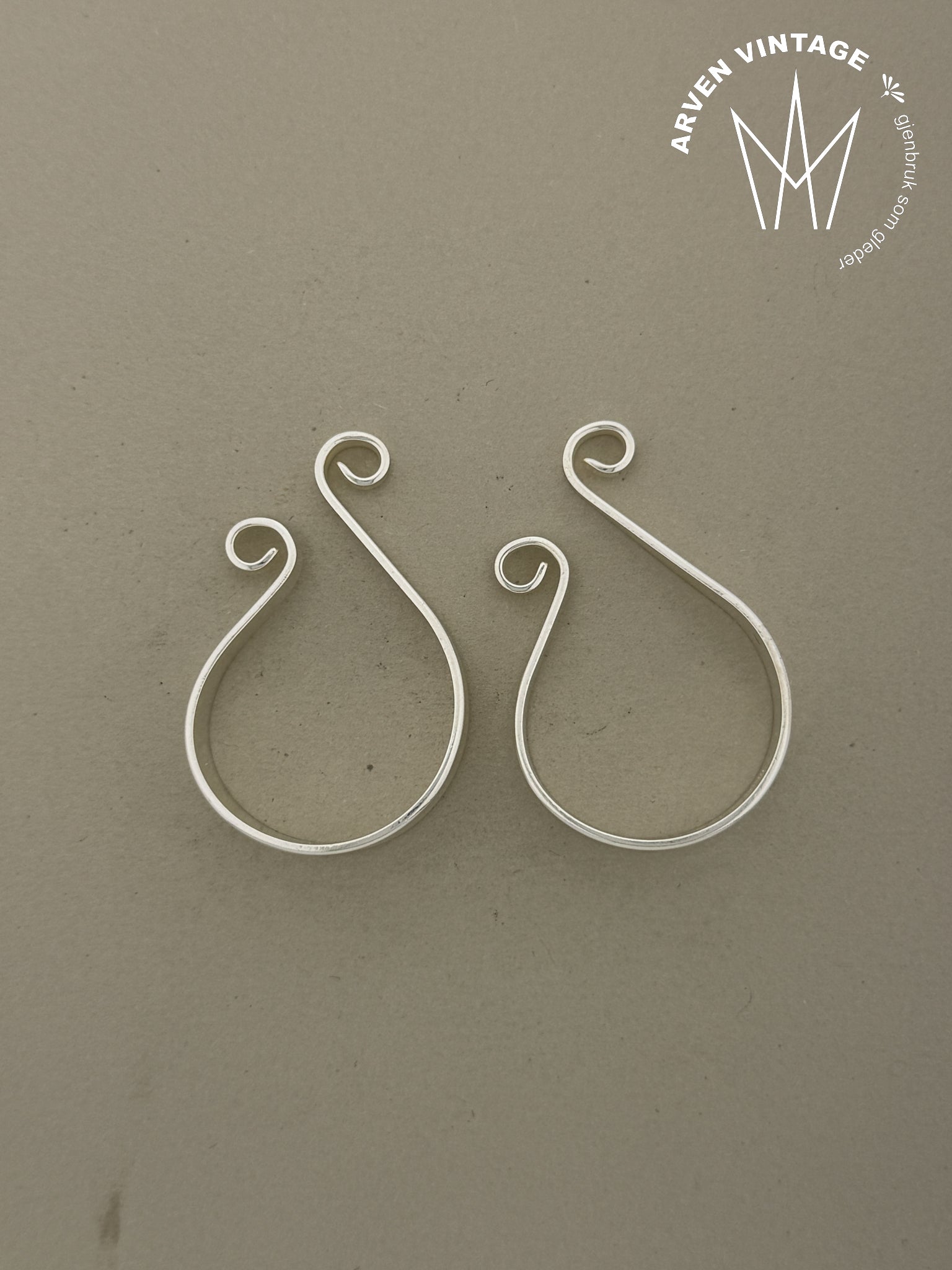 Vintage Anna Greta Eker sølv ørepynt