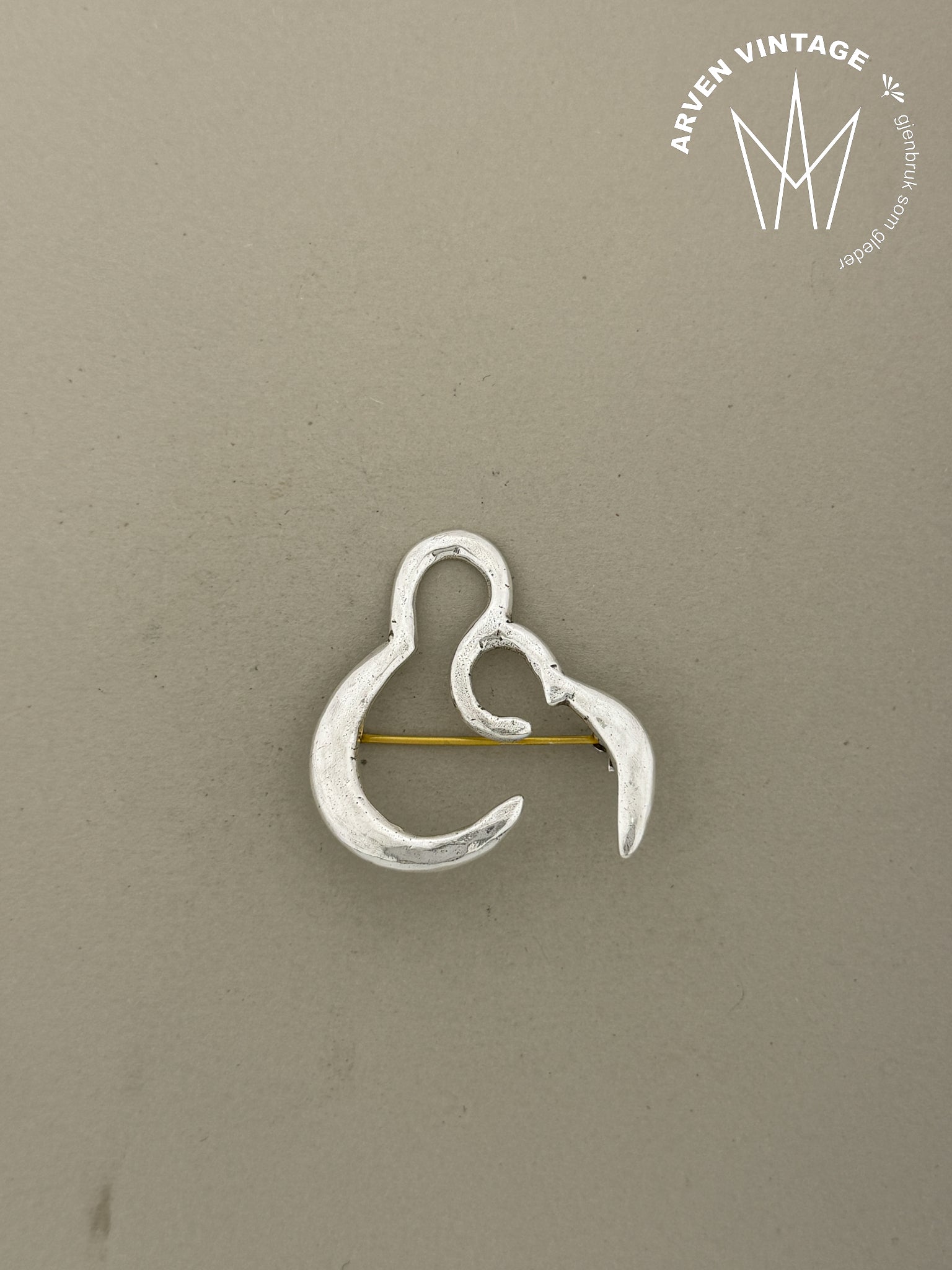 Vintage Uni David-Andersen sølvbrosje