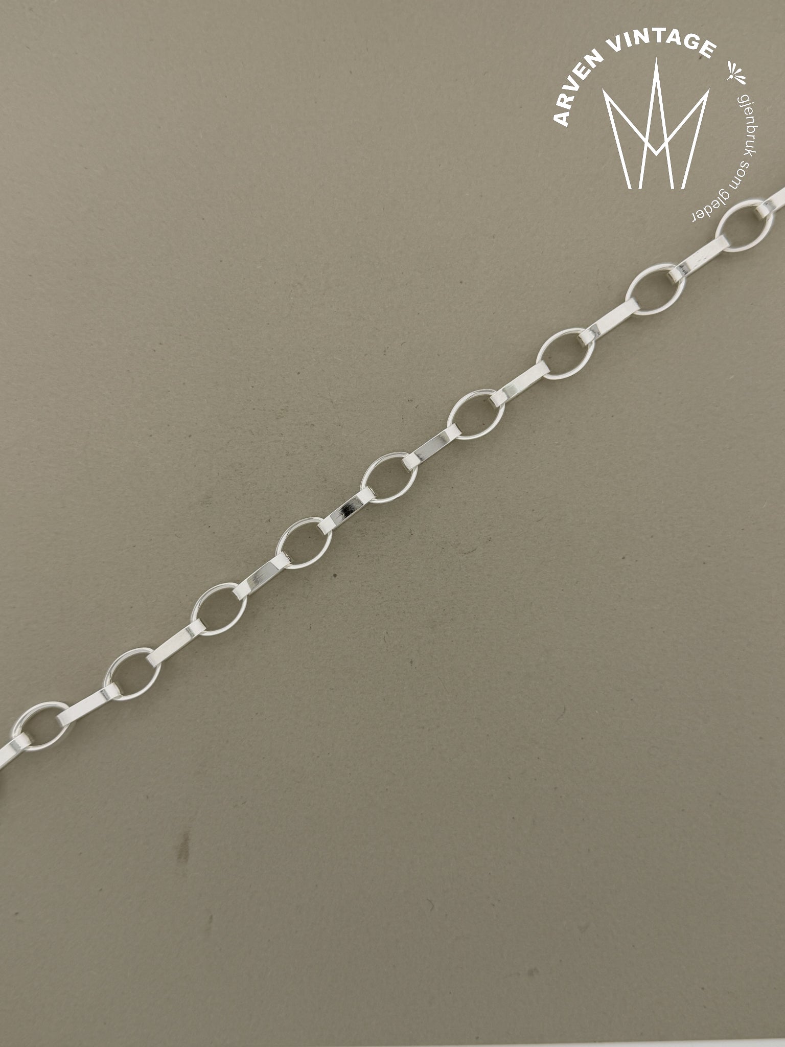 Vintage sølv halskjede 46cm