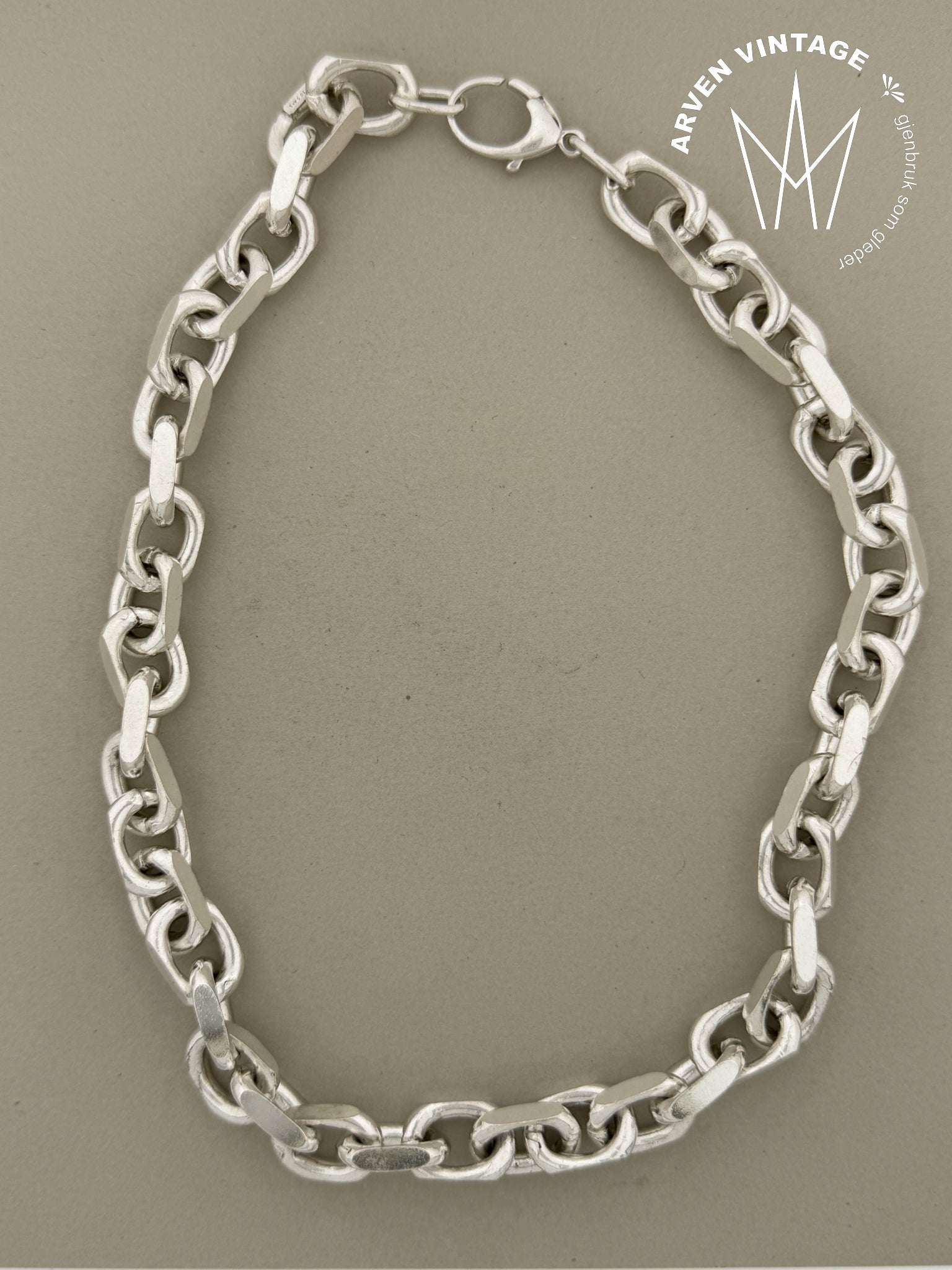 Vintage sølv halskjede 45cm