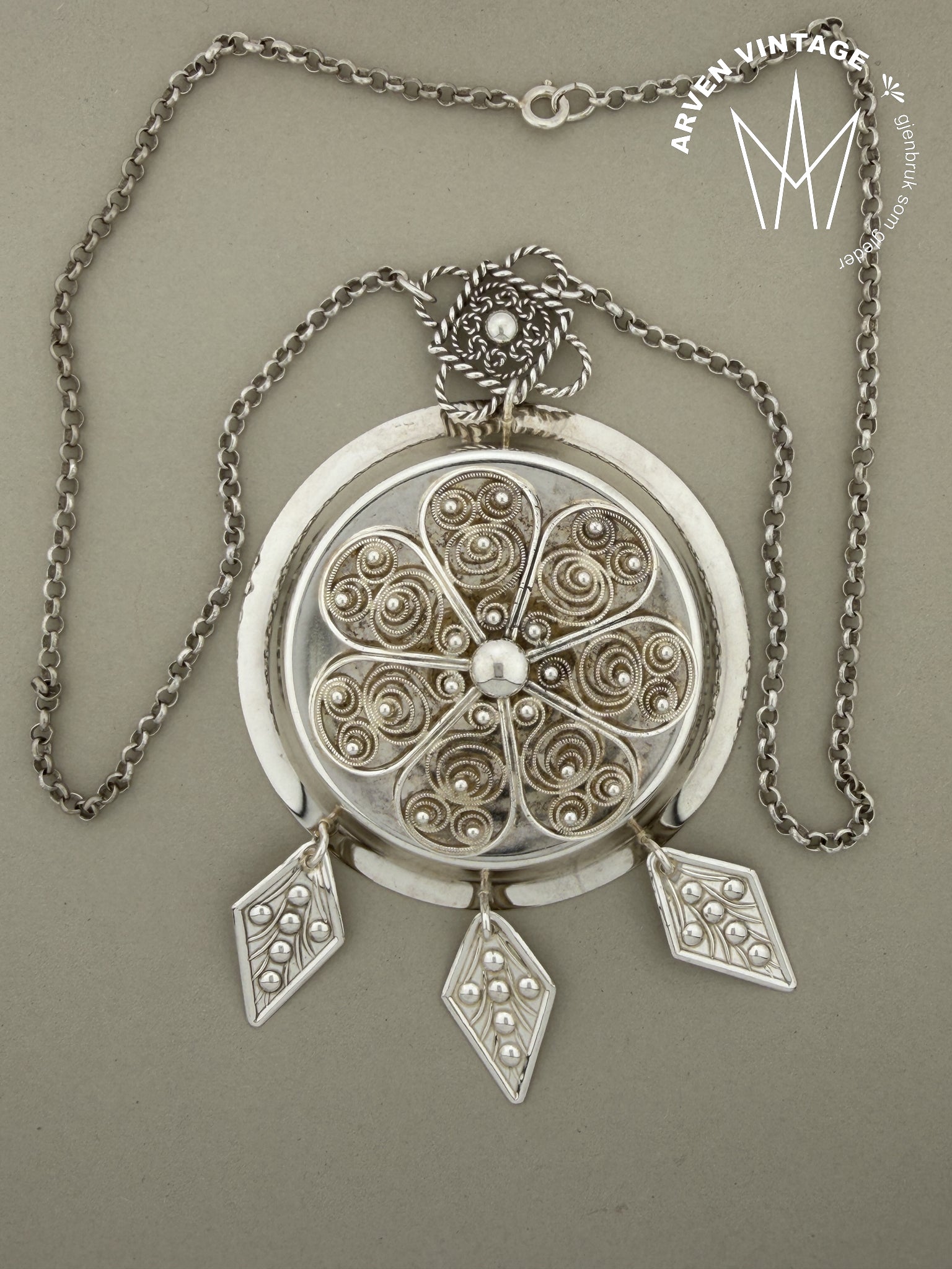 Vintage sølv offerdåse