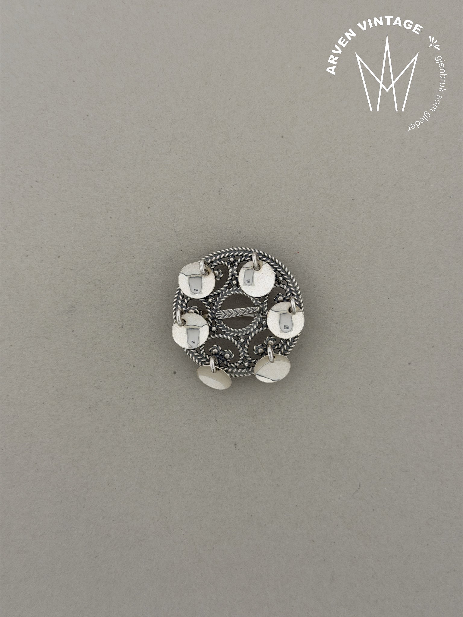 Vintage oksidert sølje