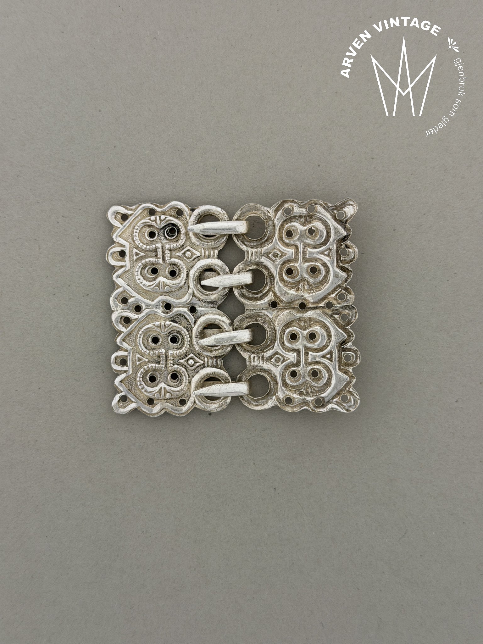 Vintage sølv beltespenne