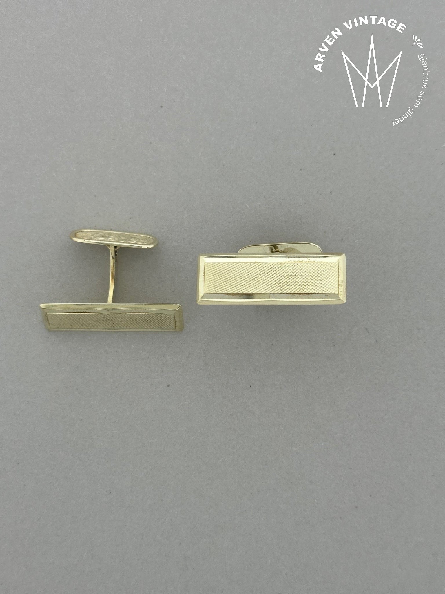 Vintage mansjettknapper gult gull