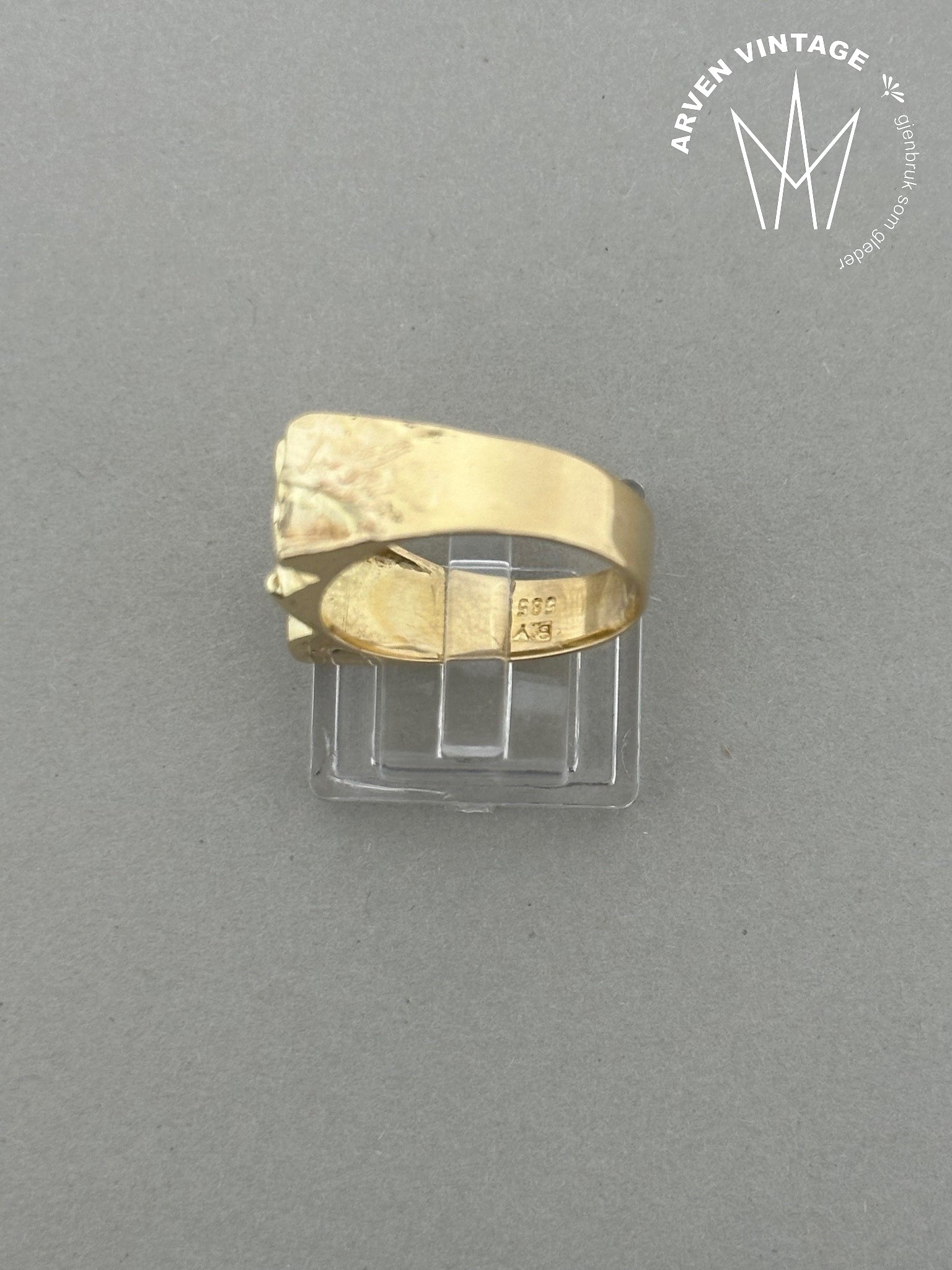 Vintage ring i gult gull str 61