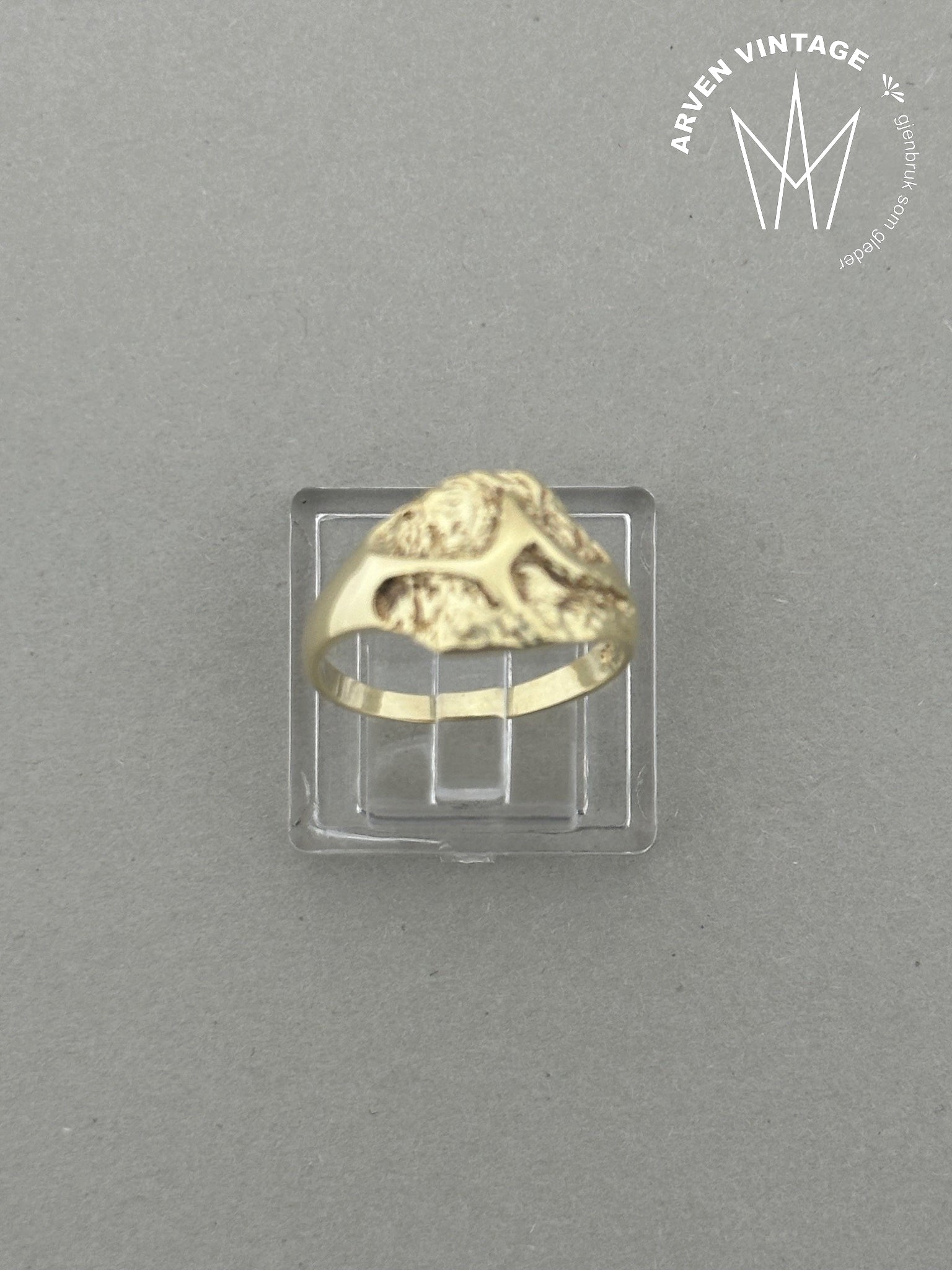 Vintage ring i gult gull str 52